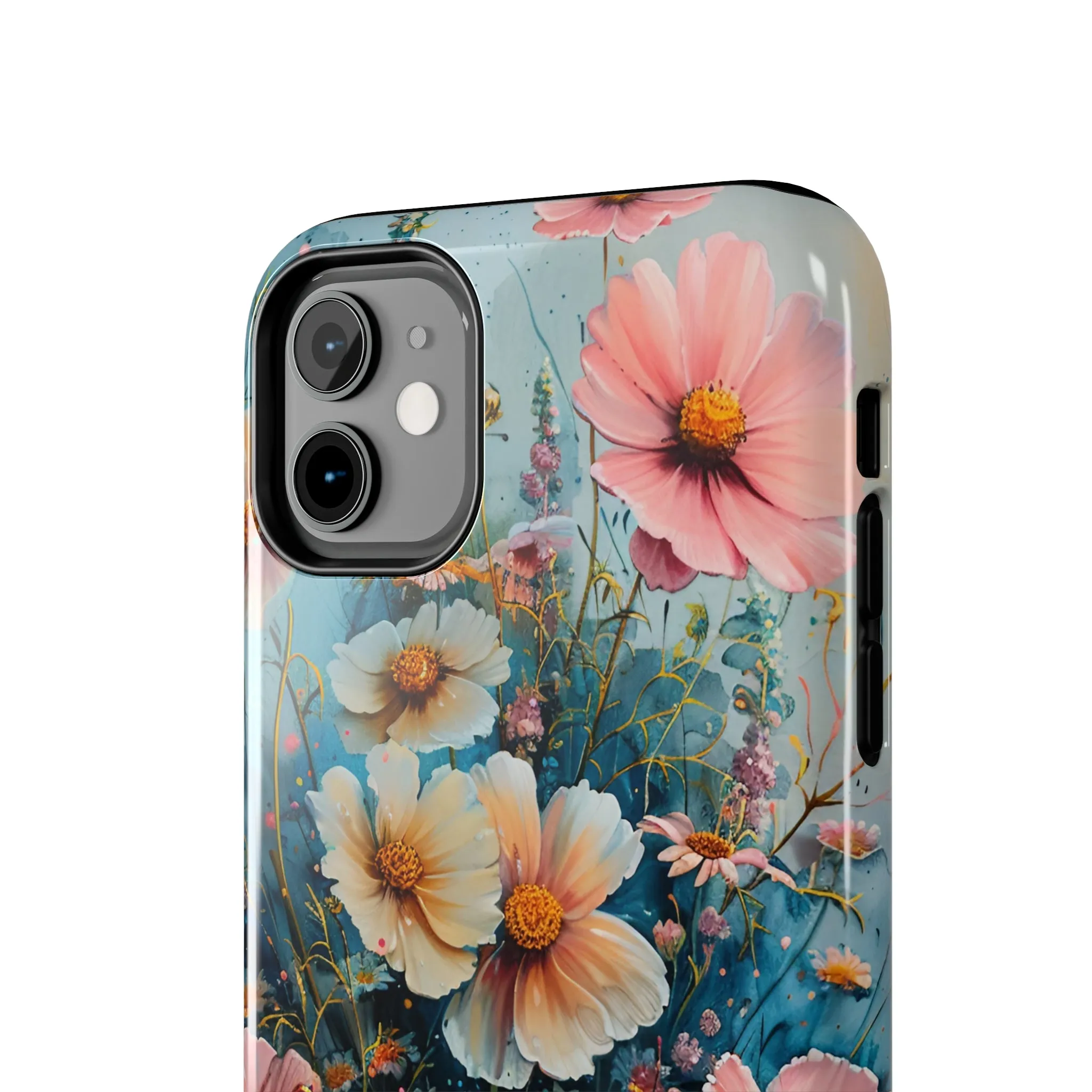 Floral iPhone Case, Vibrant Garden Flowers Protective Phone Cover, Designer Artistic Blossom Mobile Case, Unique Flower Gift Idea, Tough iPhone Case