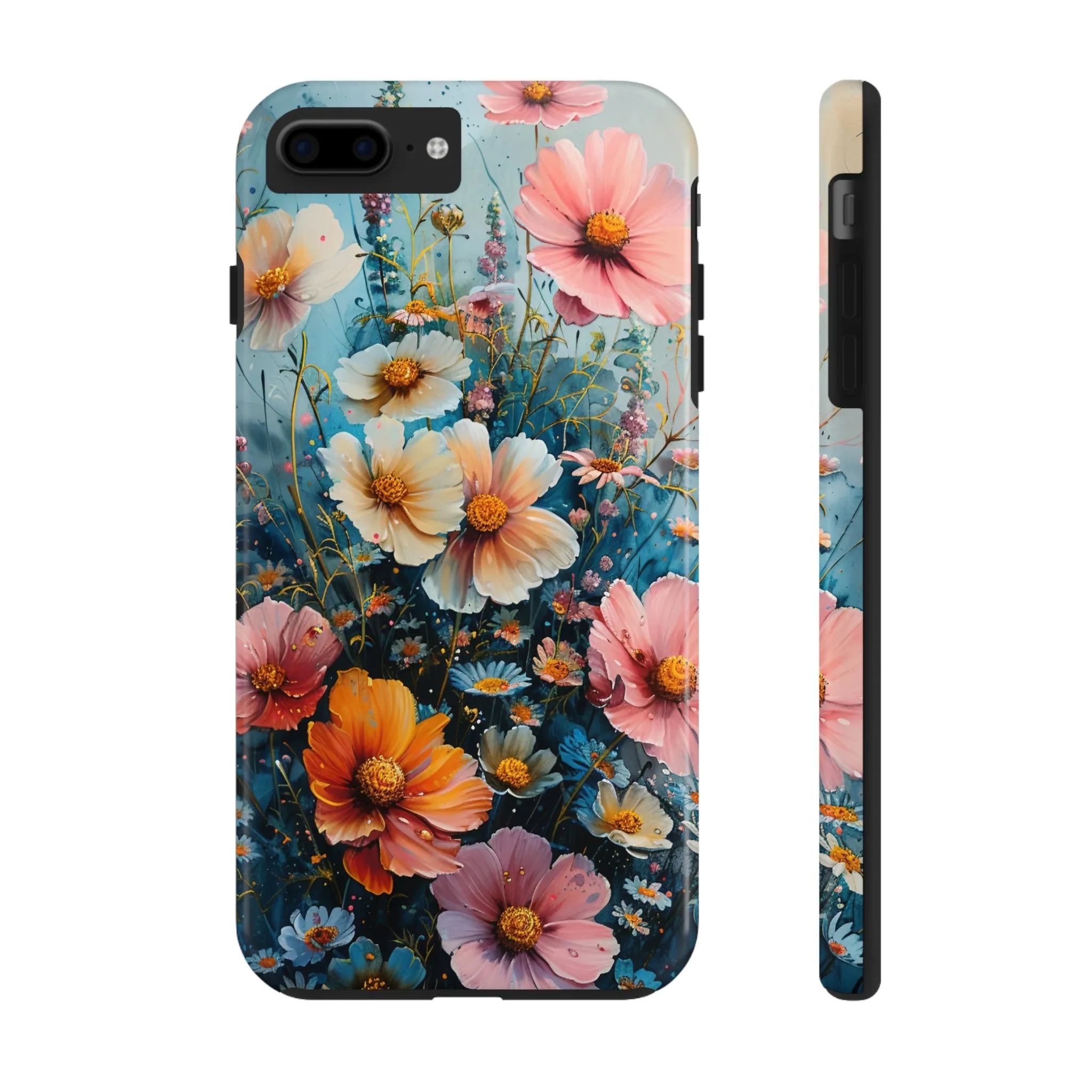 Floral iPhone Case, Vibrant Garden Flowers Protective Phone Cover, Designer Artistic Blossom Mobile Case, Unique Flower Gift Idea, Tough iPhone Case