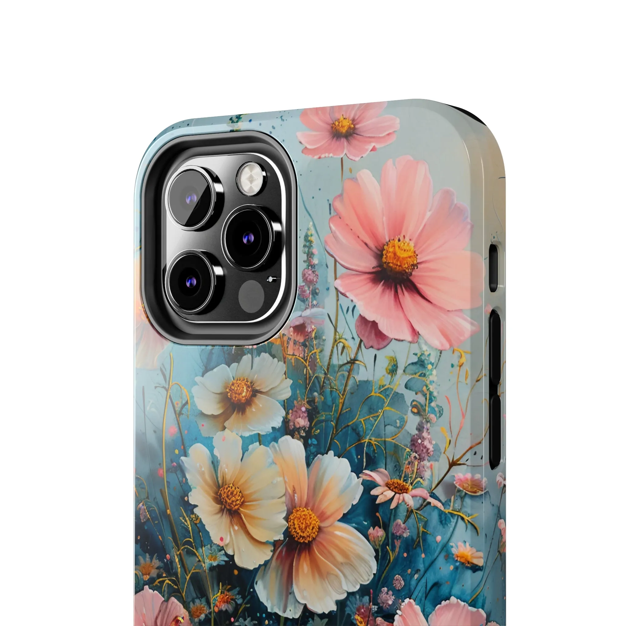 Floral iPhone Case, Vibrant Garden Flowers Protective Phone Cover, Designer Artistic Blossom Mobile Case, Unique Flower Gift Idea, Tough iPhone Case