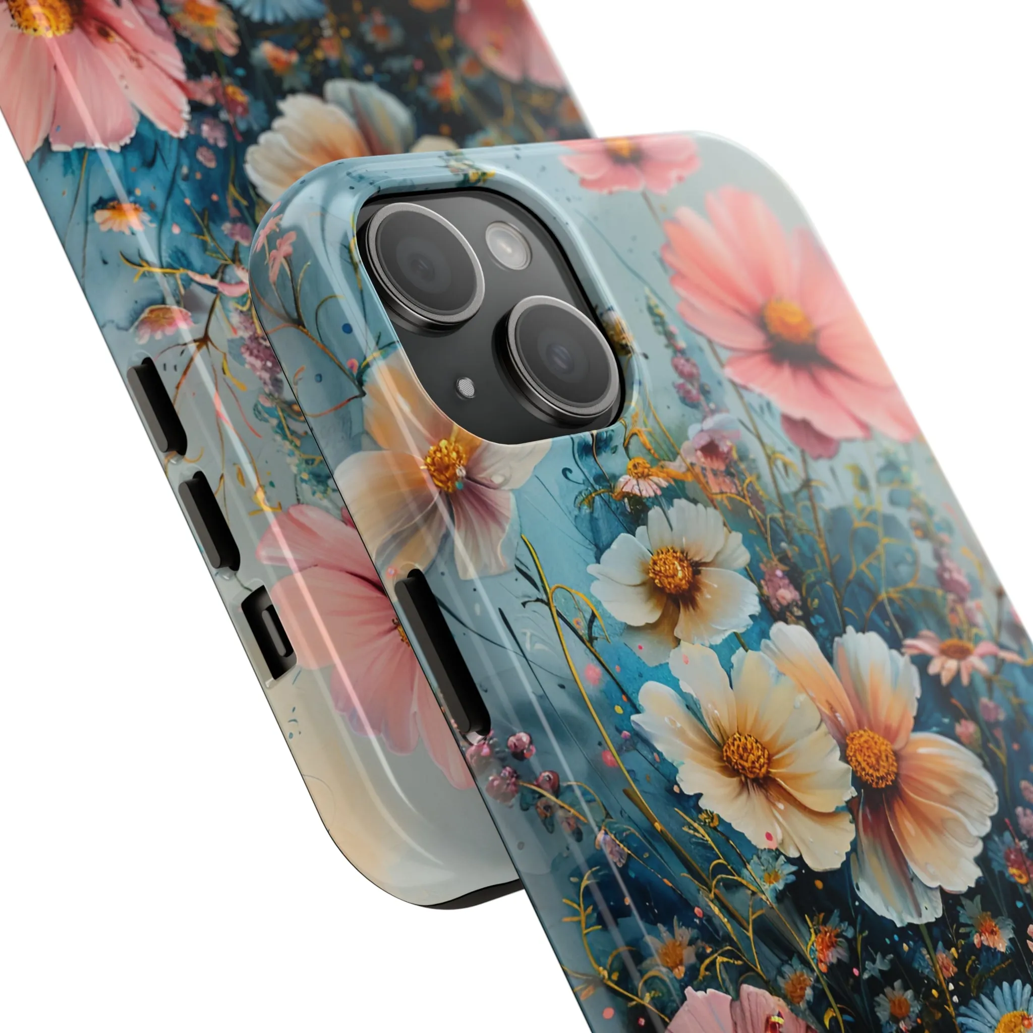 Floral iPhone Case, Vibrant Garden Flowers Protective Phone Cover, Designer Artistic Blossom Mobile Case, Unique Flower Gift Idea, Tough iPhone Case