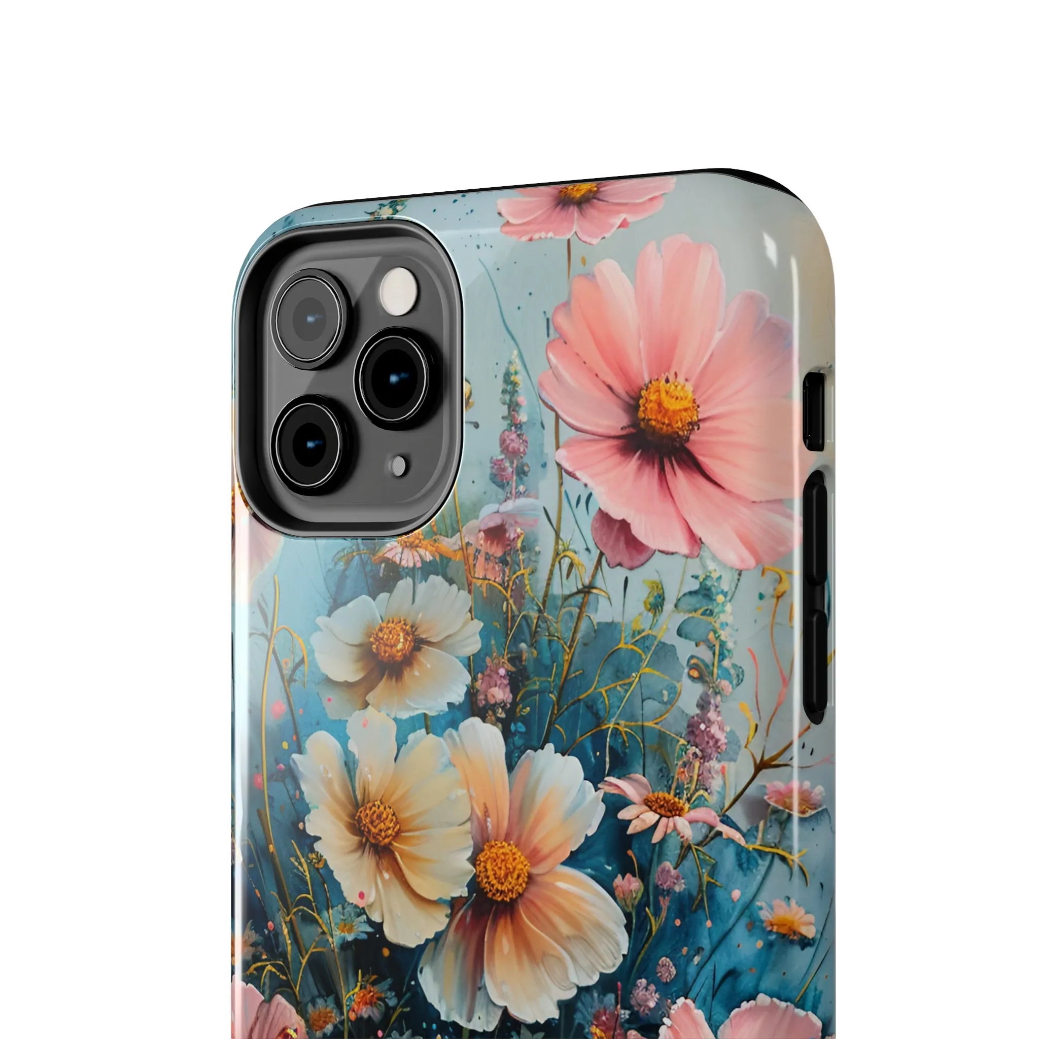 Floral iPhone Case, Vibrant Garden Flowers Protective Phone Cover, Designer Artistic Blossom Mobile Case, Unique Flower Gift Idea, Tough iPhone Case