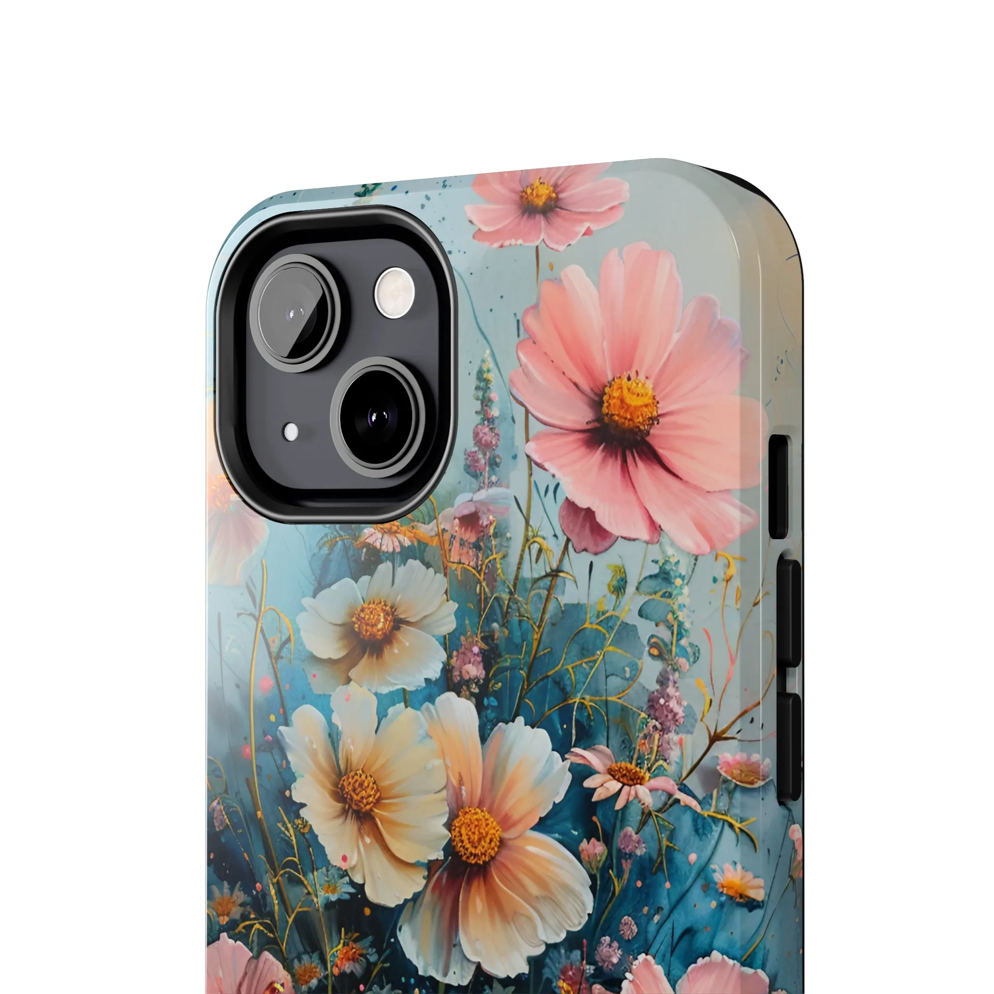 Floral iPhone Case, Vibrant Garden Flowers Protective Phone Cover, Designer Artistic Blossom Mobile Case, Unique Flower Gift Idea, Tough iPhone Case