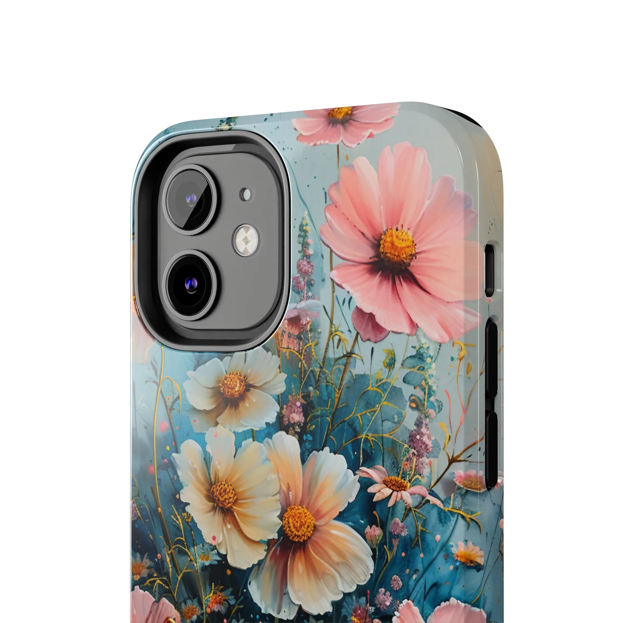 Floral iPhone Case, Vibrant Garden Flowers Protective Phone Cover, Designer Artistic Blossom Mobile Case, Unique Flower Gift Idea, Tough iPhone Case