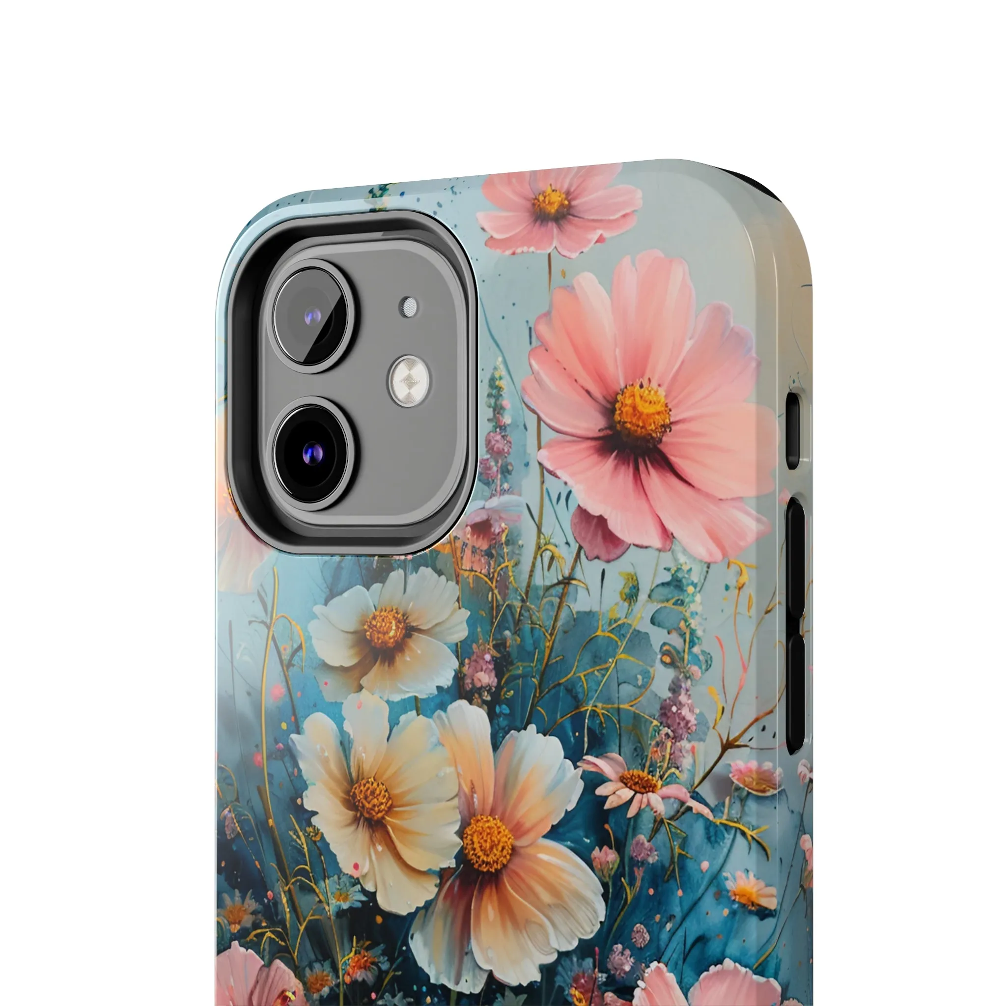 Floral iPhone Case, Vibrant Garden Flowers Protective Phone Cover, Designer Artistic Blossom Mobile Case, Unique Flower Gift Idea, Tough iPhone Case