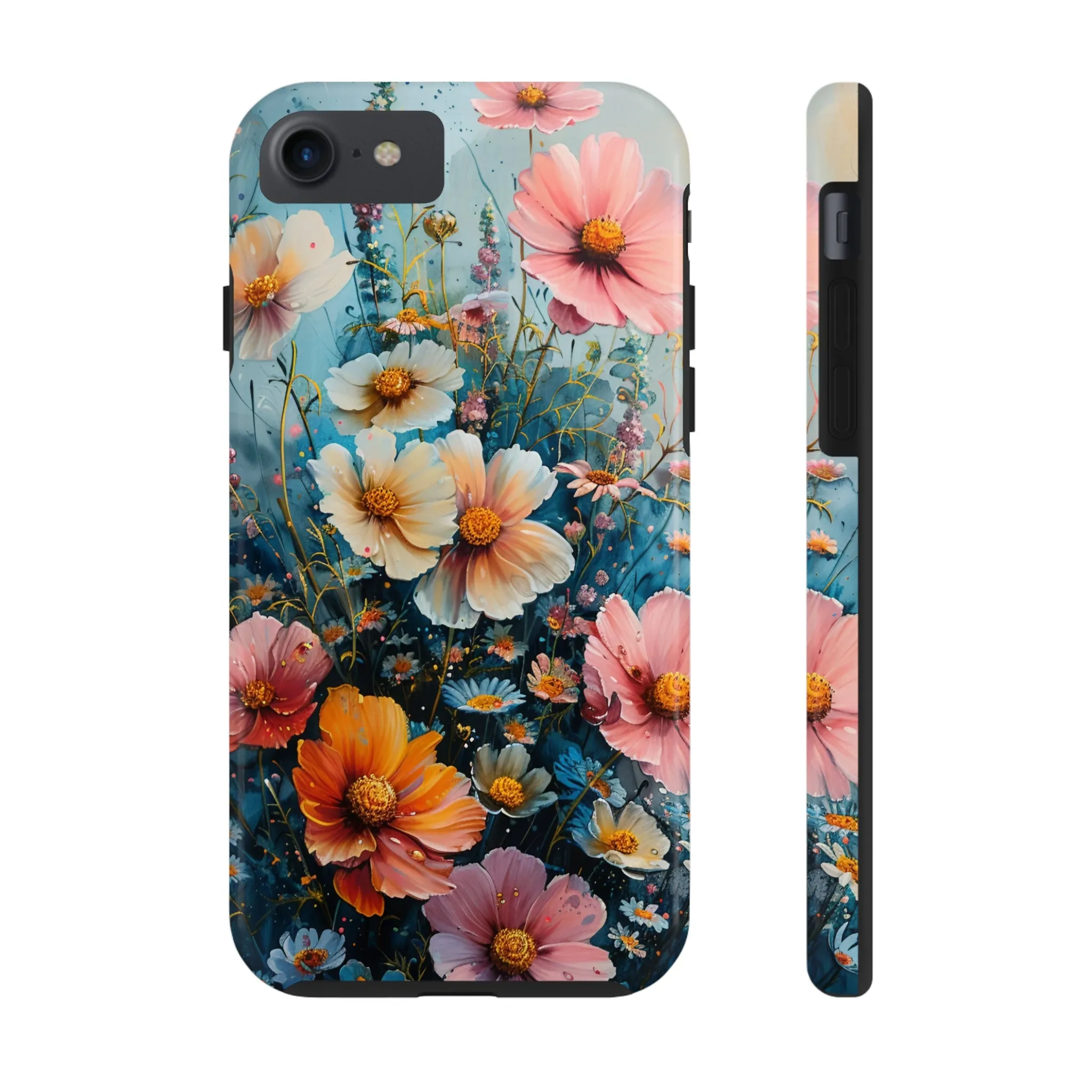 Floral iPhone Case, Vibrant Garden Flowers Protective Phone Cover, Designer Artistic Blossom Mobile Case, Unique Flower Gift Idea, Tough iPhone Case