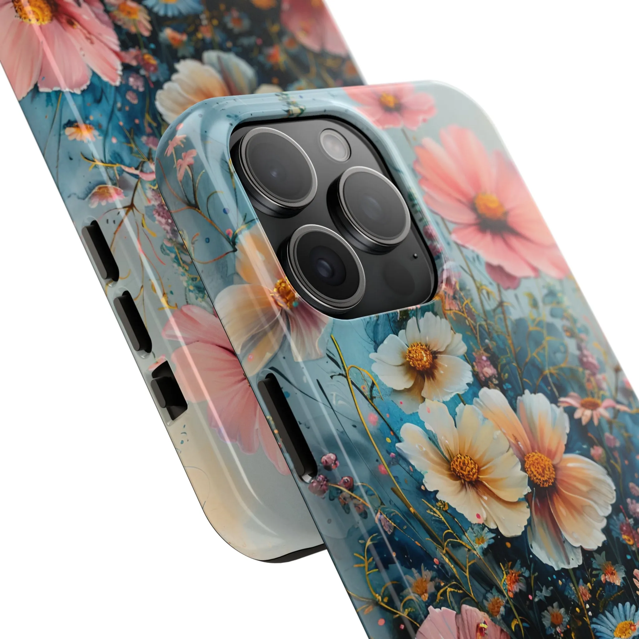 Floral iPhone Case, Vibrant Garden Flowers Protective Phone Cover, Designer Artistic Blossom Mobile Case, Unique Flower Gift Idea, Tough iPhone Case