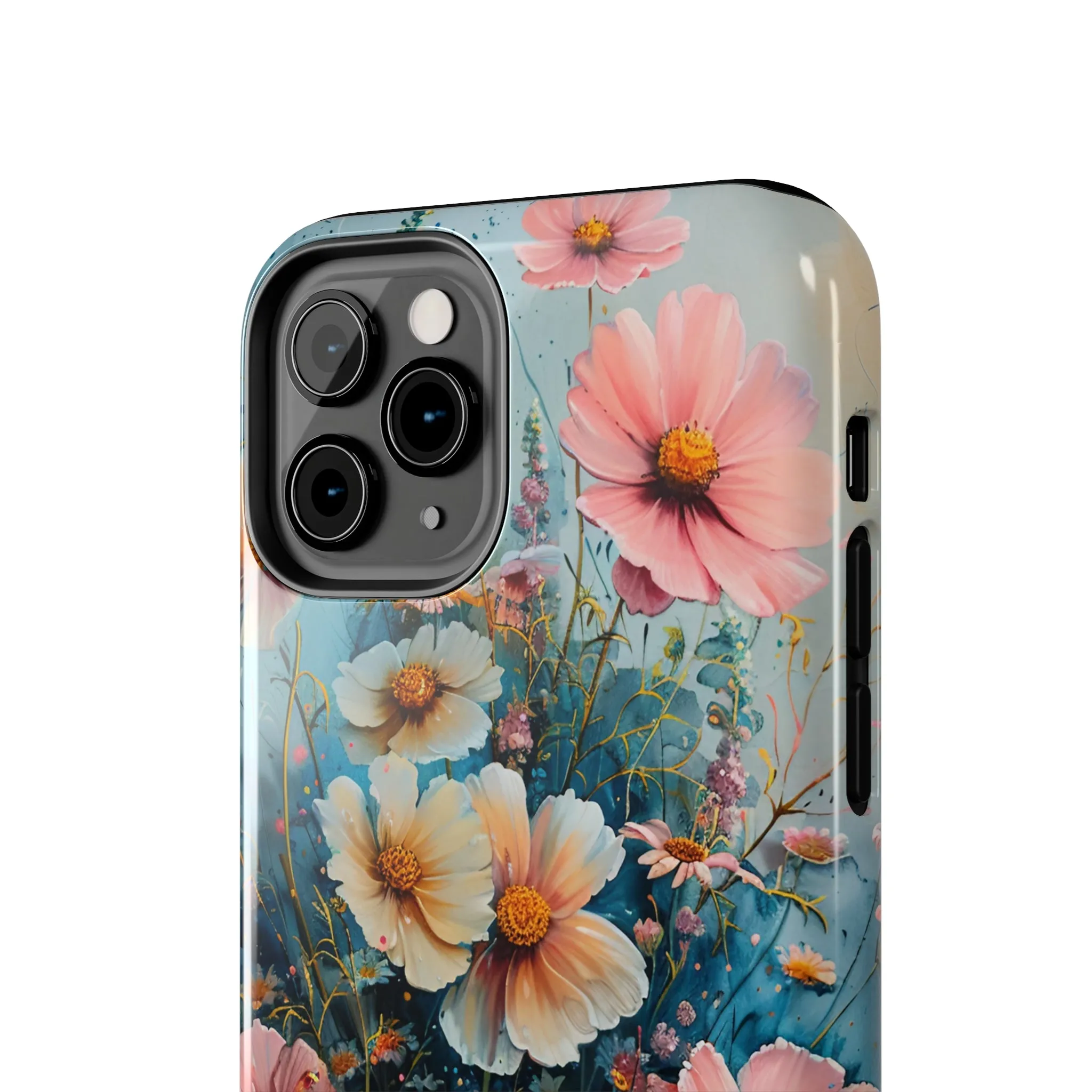 Floral iPhone Case, Vibrant Garden Flowers Protective Phone Cover, Designer Artistic Blossom Mobile Case, Unique Flower Gift Idea, Tough iPhone Case