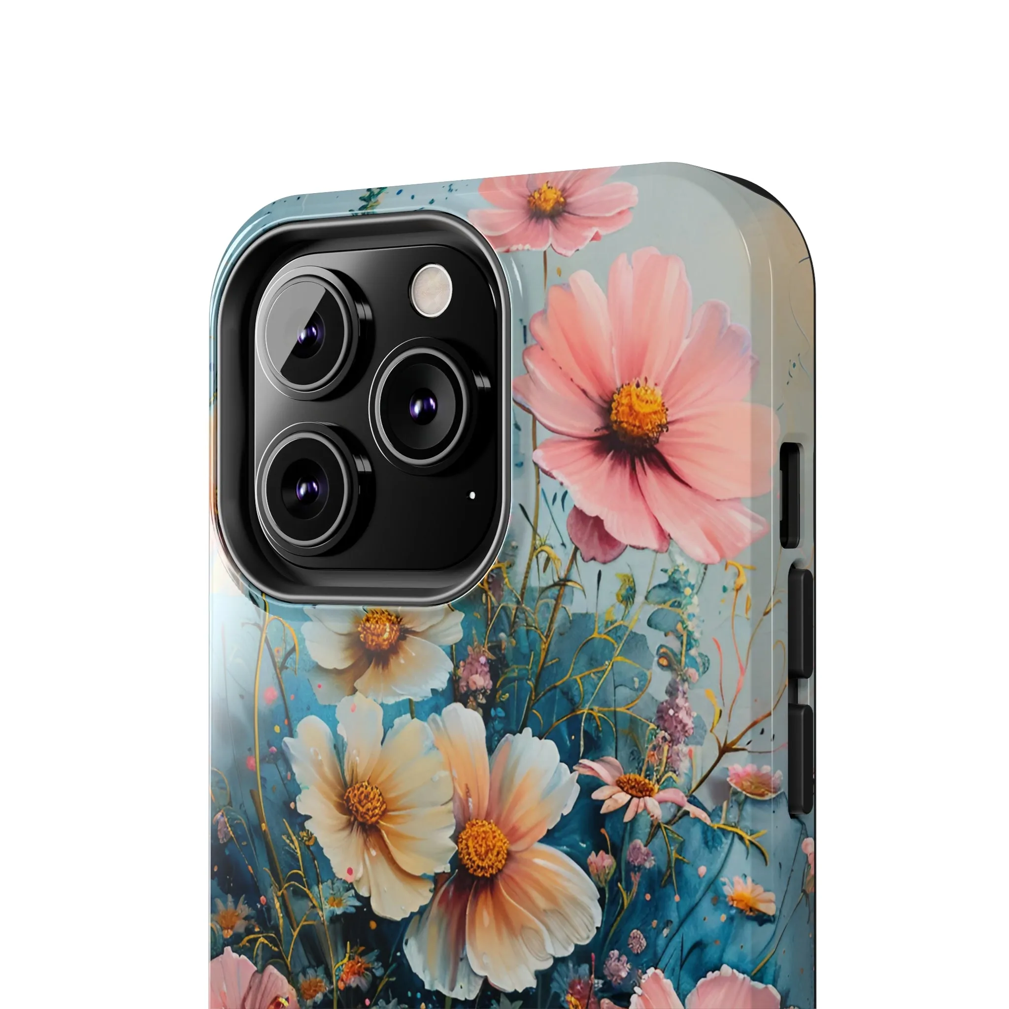 Floral iPhone Case, Vibrant Garden Flowers Protective Phone Cover, Designer Artistic Blossom Mobile Case, Unique Flower Gift Idea, Tough iPhone Case