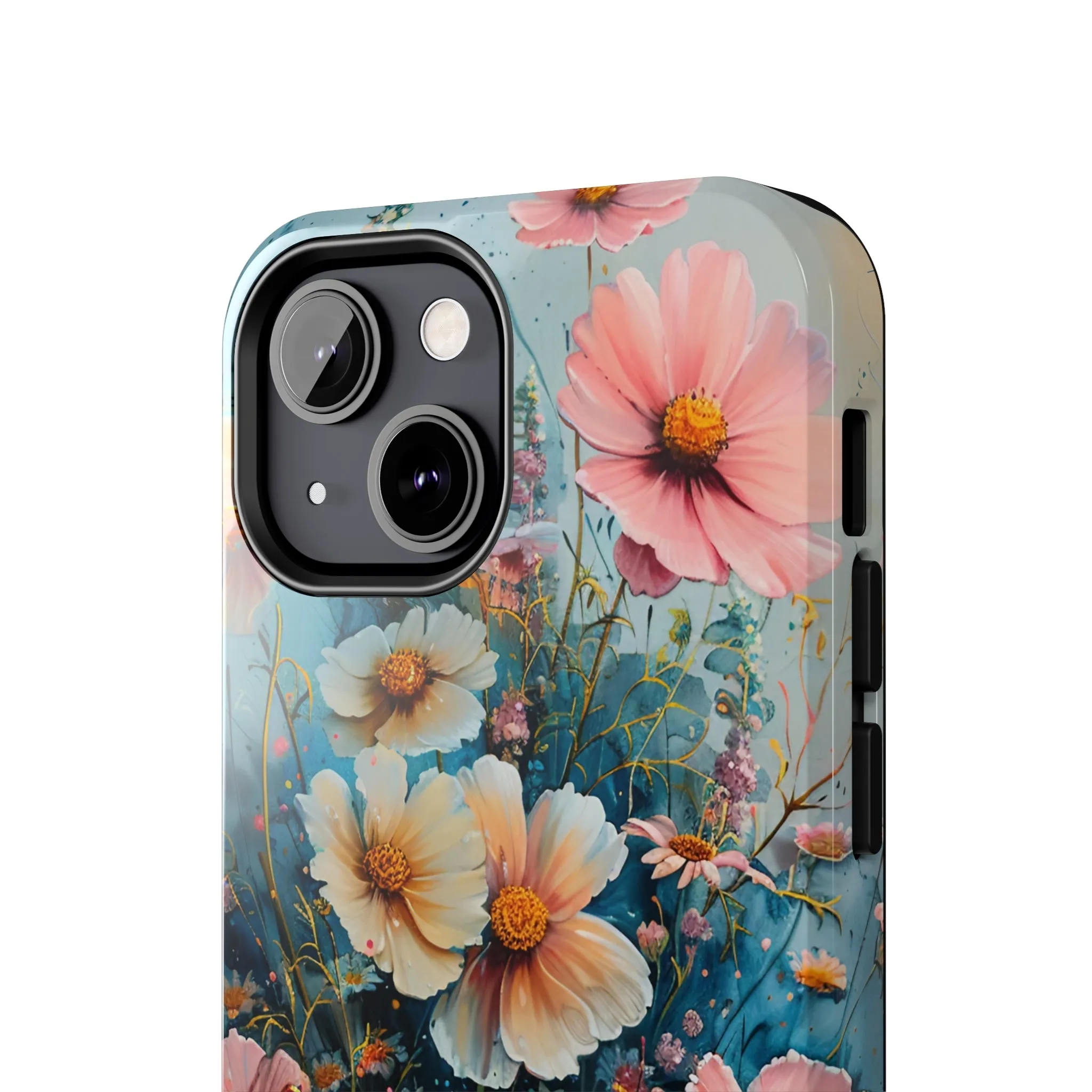 Floral iPhone Case, Vibrant Garden Flowers Protective Phone Cover, Designer Artistic Blossom Mobile Case, Unique Flower Gift Idea, Tough iPhone Case