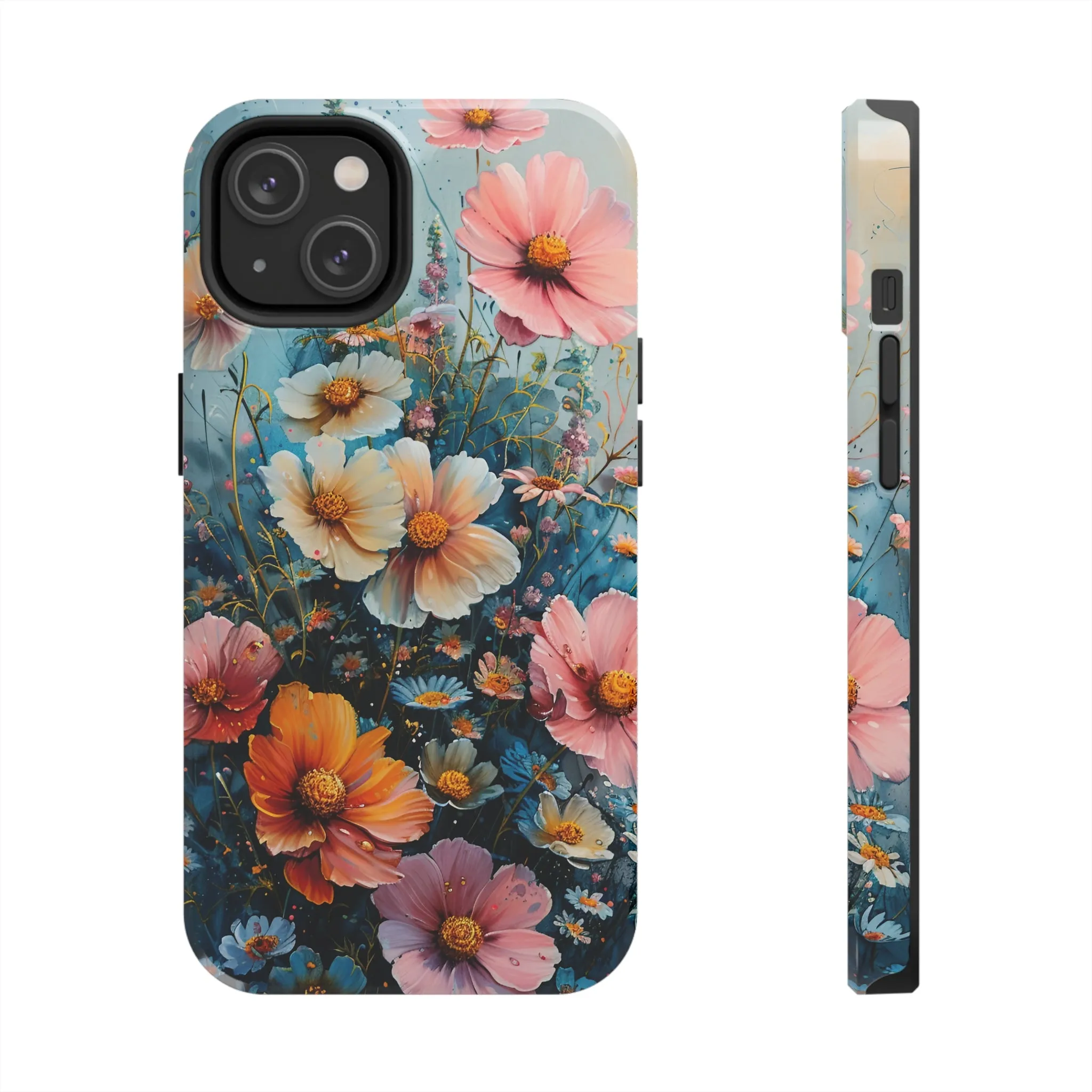 Floral iPhone Case, Vibrant Garden Flowers Protective Phone Cover, Designer Artistic Blossom Mobile Case, Unique Flower Gift Idea, Tough iPhone Case