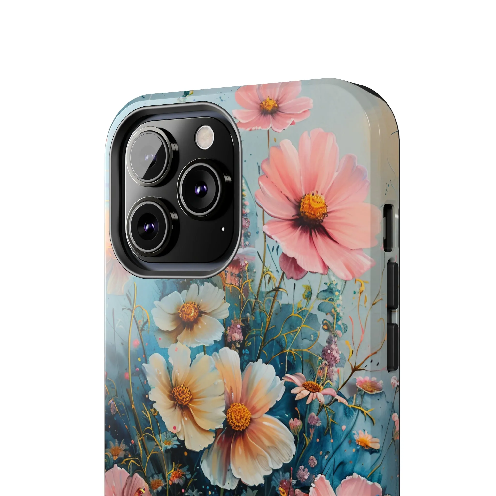 Floral iPhone Case, Vibrant Garden Flowers Protective Phone Cover, Designer Artistic Blossom Mobile Case, Unique Flower Gift Idea, Tough iPhone Case