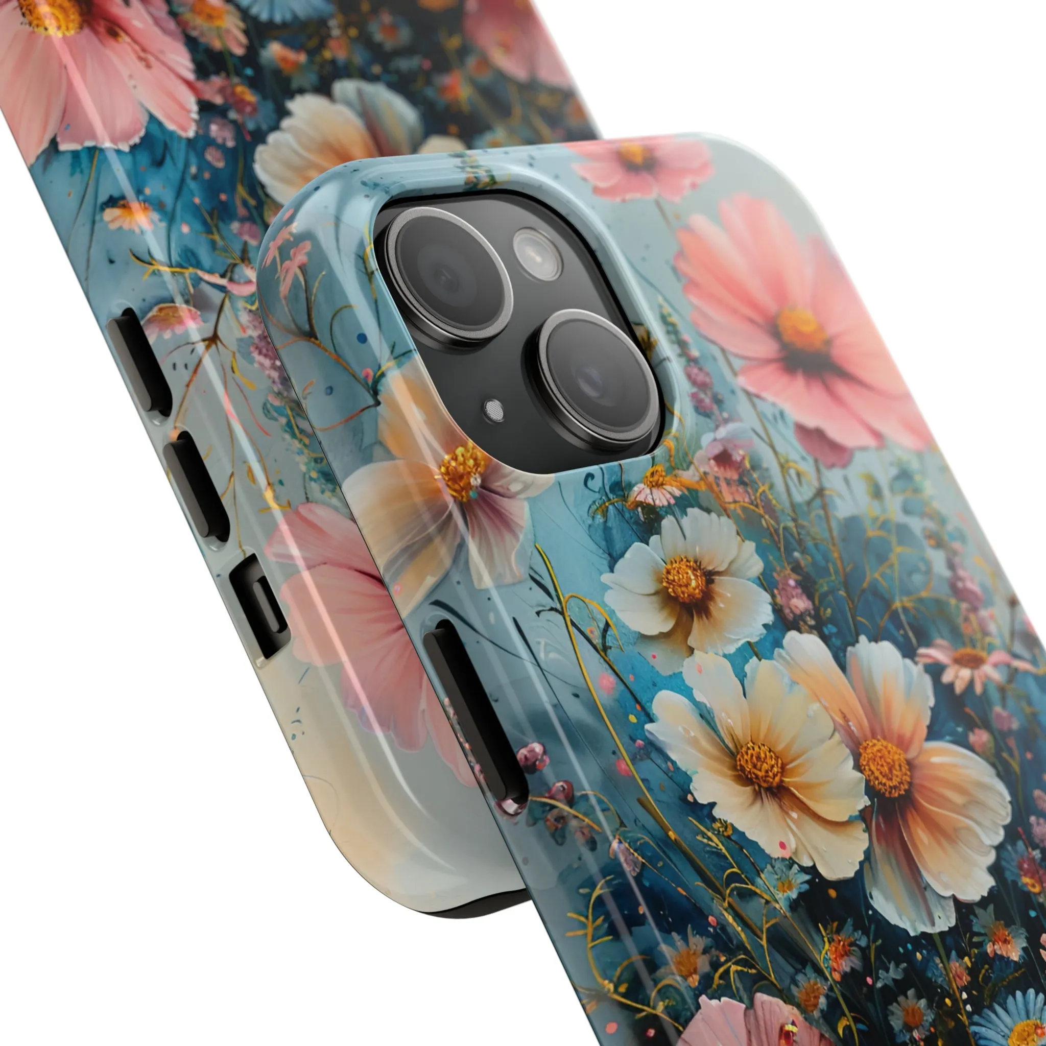 Floral iPhone Case, Vibrant Garden Flowers Protective Phone Cover, Designer Artistic Blossom Mobile Case, Unique Flower Gift Idea, Tough iPhone Case