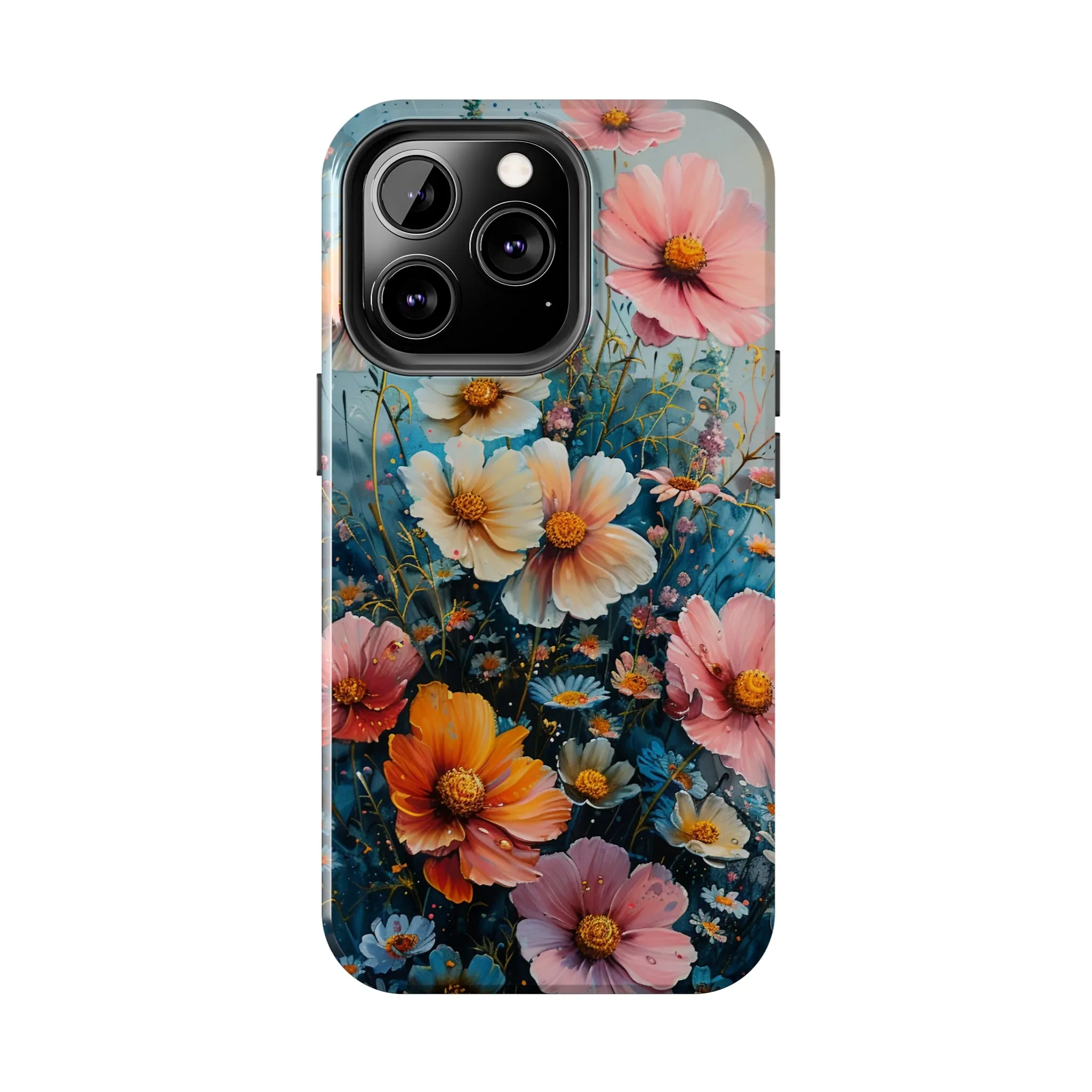 Floral iPhone Case, Vibrant Garden Flowers Protective Phone Cover, Designer Artistic Blossom Mobile Case, Unique Flower Gift Idea, Tough iPhone Case