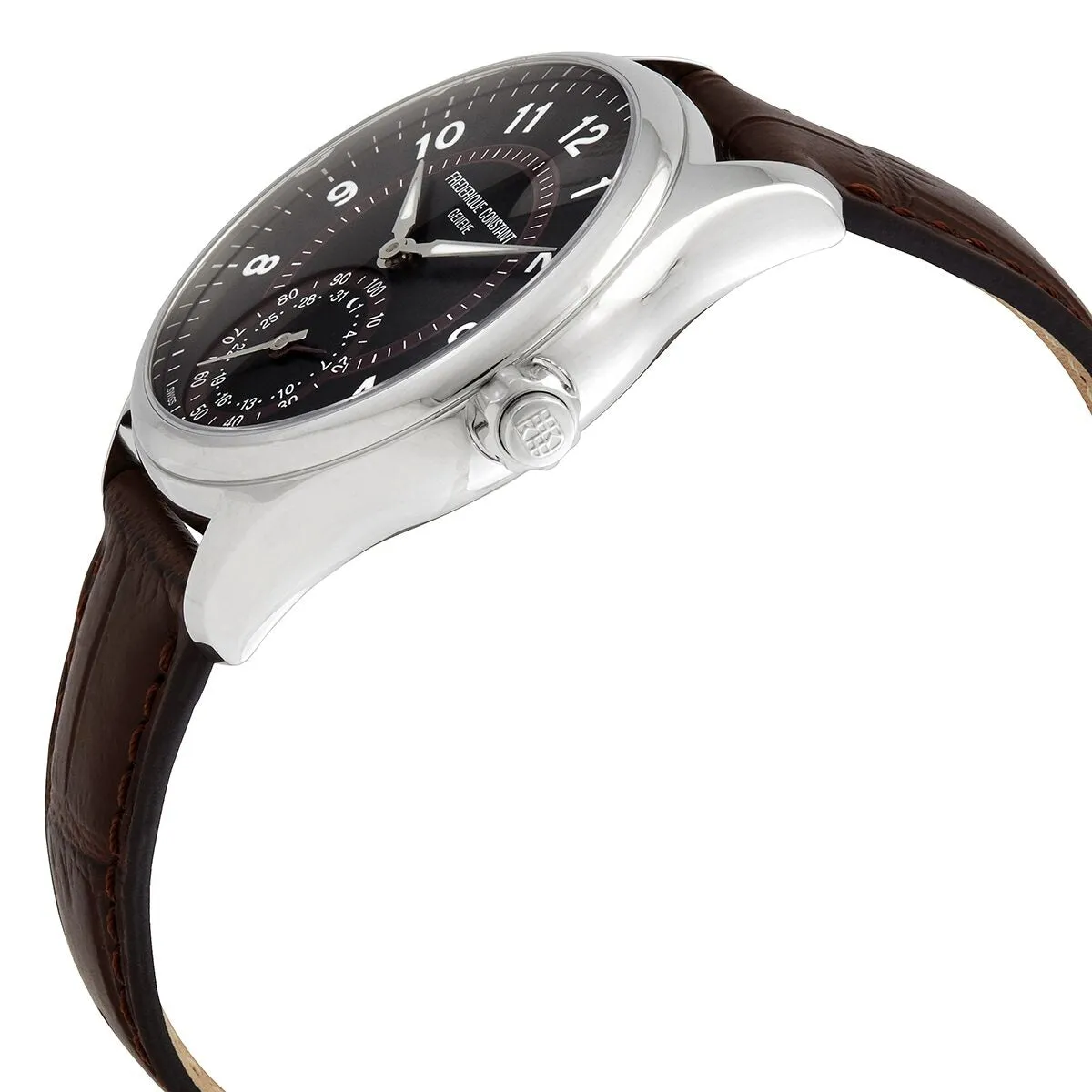 Frederique Constant Horological Quartz Dark Brown Leather Men's Smart Watch FC-285BBR5B6BR FC-285BBR5B6DBR