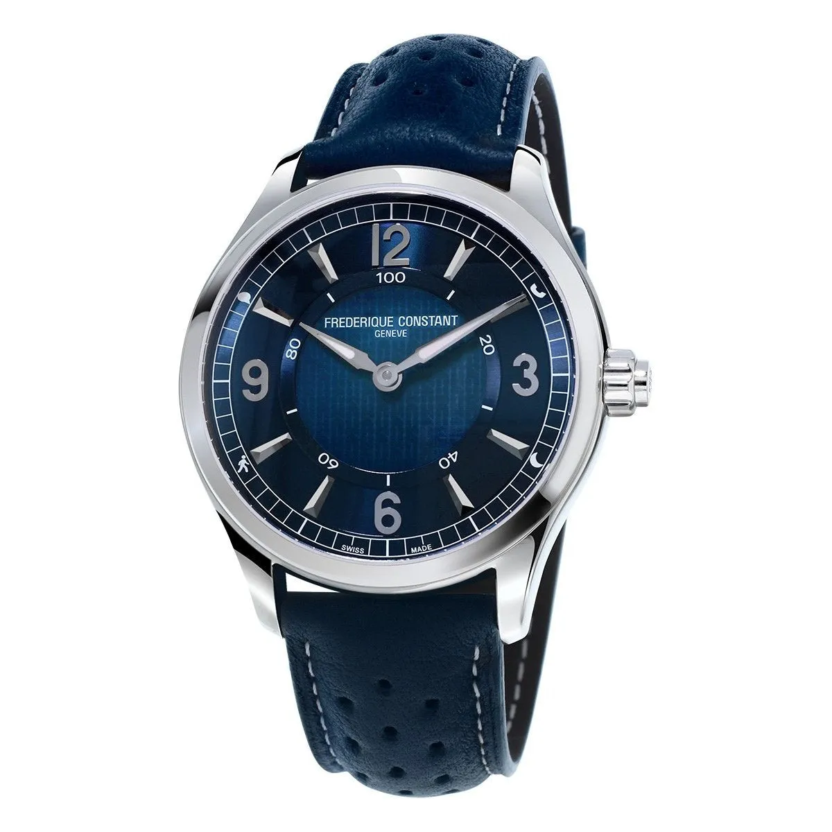 Frederique Constant Men's FC-282AN5B6 Horological Smartwatch Blue Leather Watch