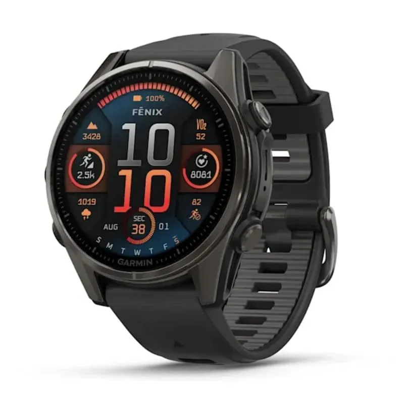 Garmin Bright Amoled Fenix 8-43 MM | Upto 29 Days of Battery Life in Smartwatch Mode | 24/7 Heath and Wealth Monitoring Built-in Speaker, Microphone and LED Flashlight