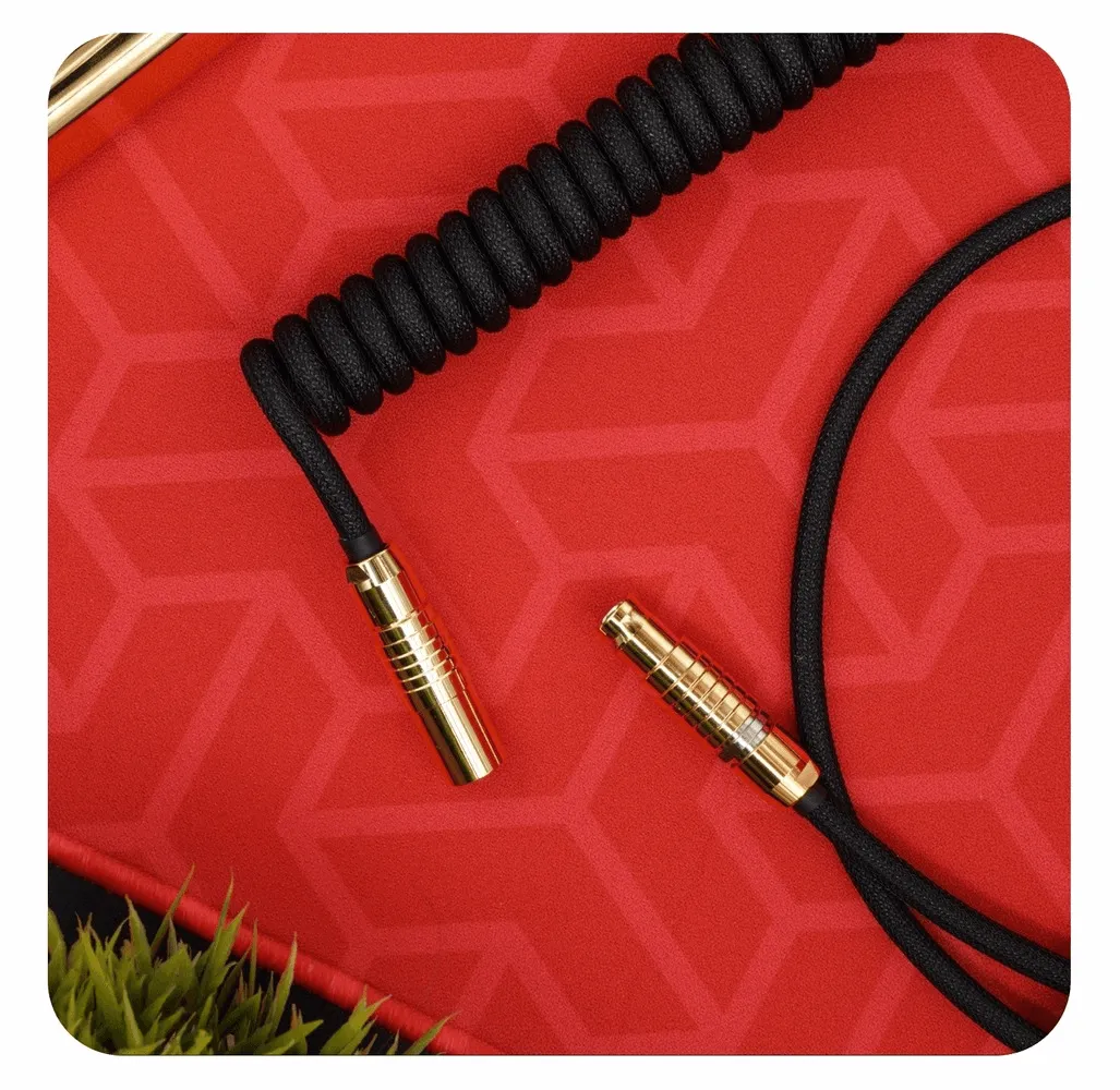 Geekcable Gold Black Handmade Customized Mechanical Keyboard Cable