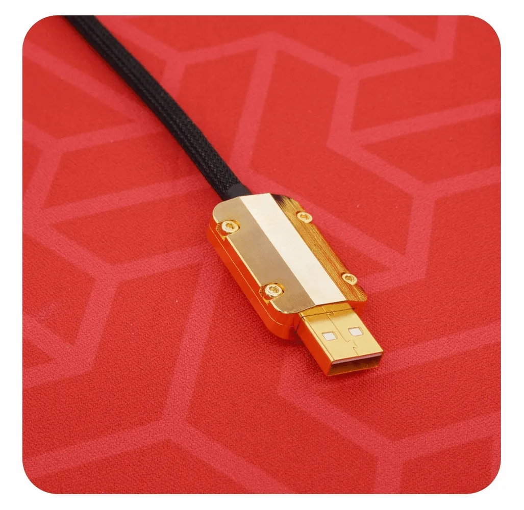 Geekcable Gold Black Handmade Customized Mechanical Keyboard Cable