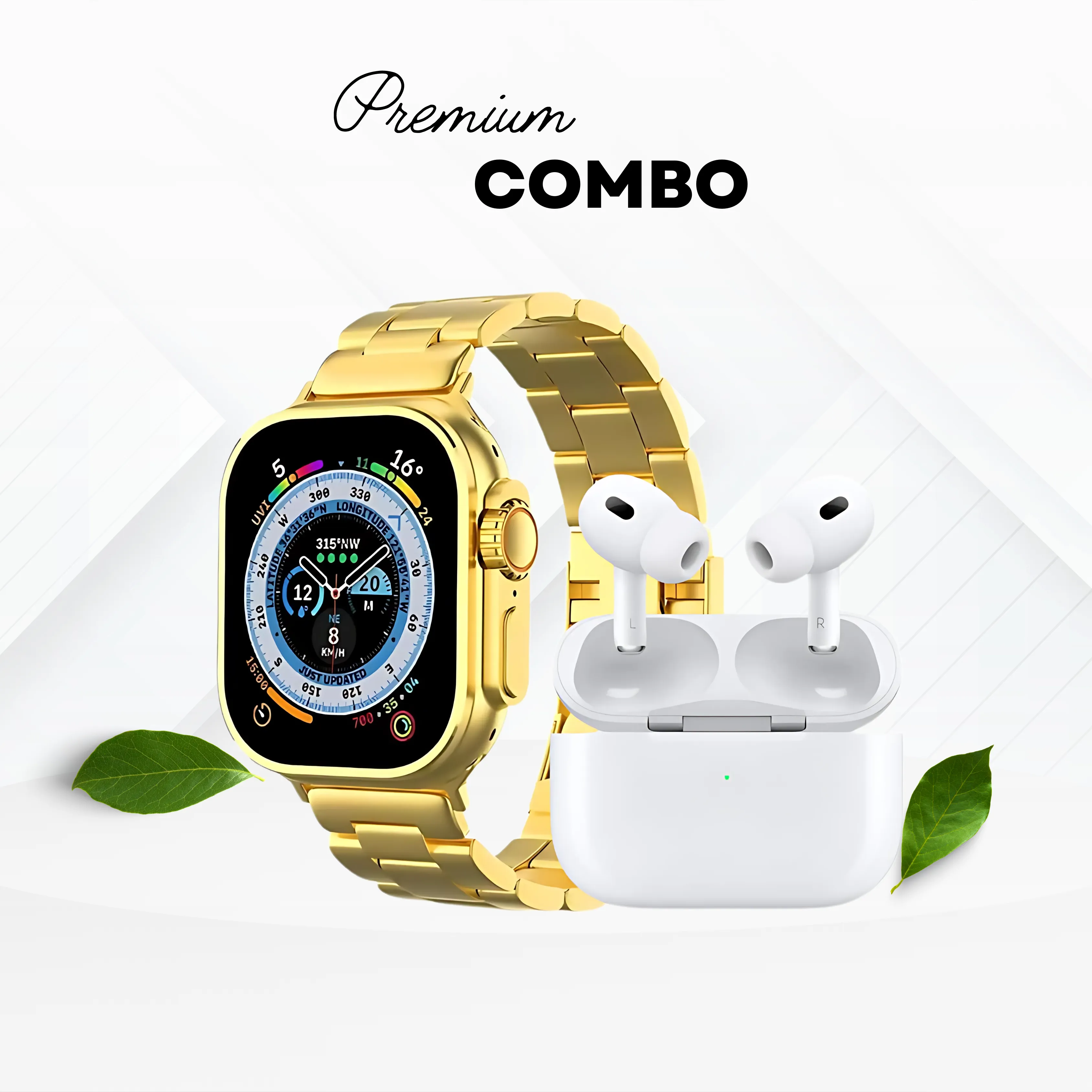 Golden Ultra 2 SmartWatch   Airbuds Pro (Combo Pack)