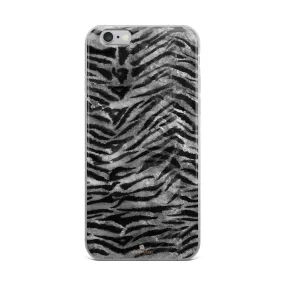 Gray Tiger Stripe iPhone Case, iPhone X | XS | XR | XS Max | 8 Phone Case- Printed in USA/EU/MX