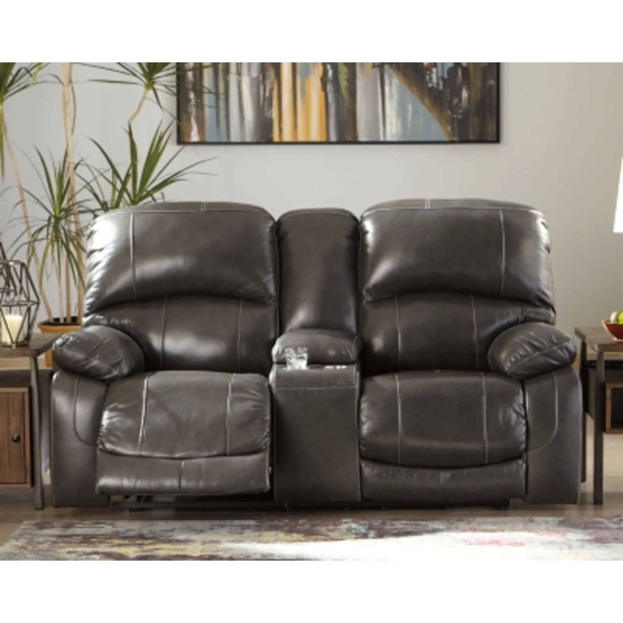 Hallstrung Power Reclining Loveseat - Gray