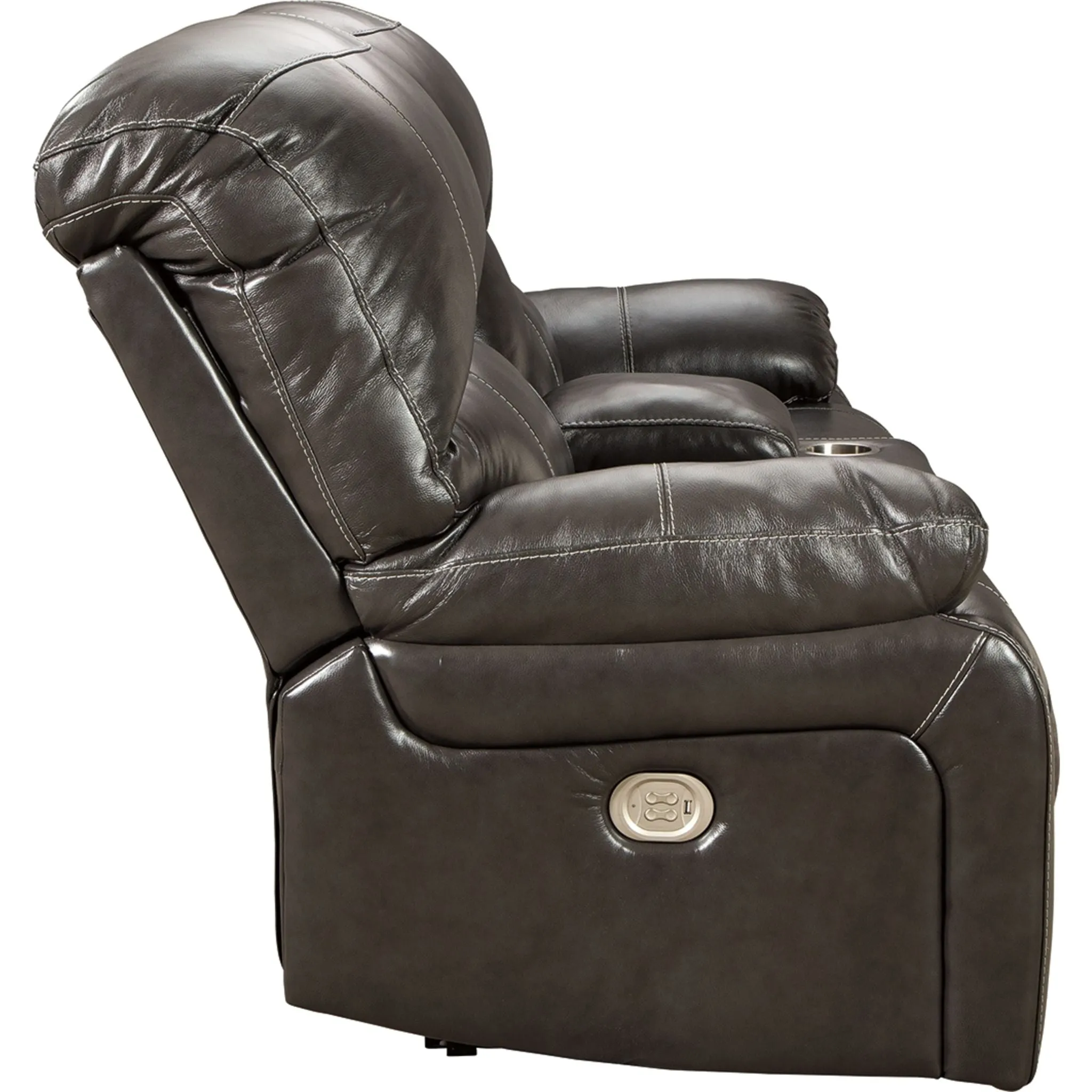 Hallstrung Power Reclining Loveseat - Gray