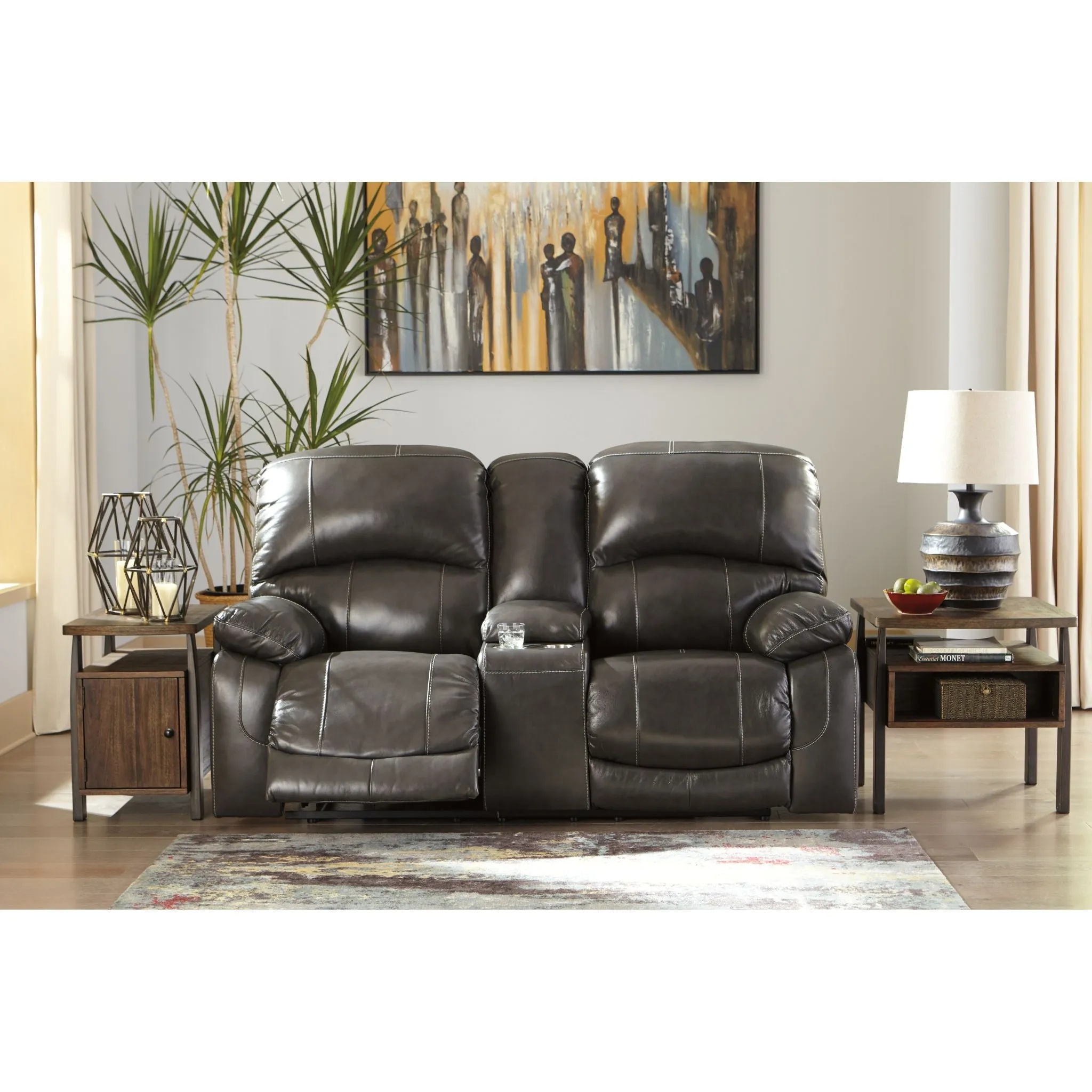 Hallstrung Power Reclining Loveseat - Gray