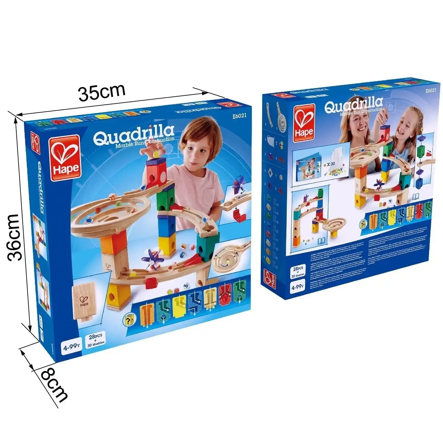 Hape Quadrilla Race to the Finish Marble Run Blocks