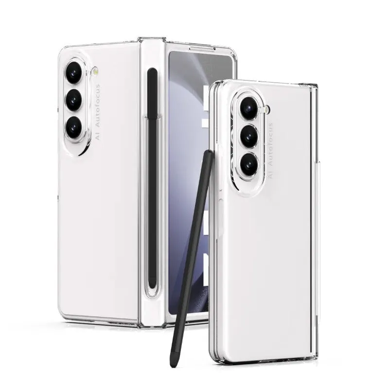 Hinge Full Protection Phone Case With Pen Slot Capacitive Pen For Samsung Galaxy Z Fold 5