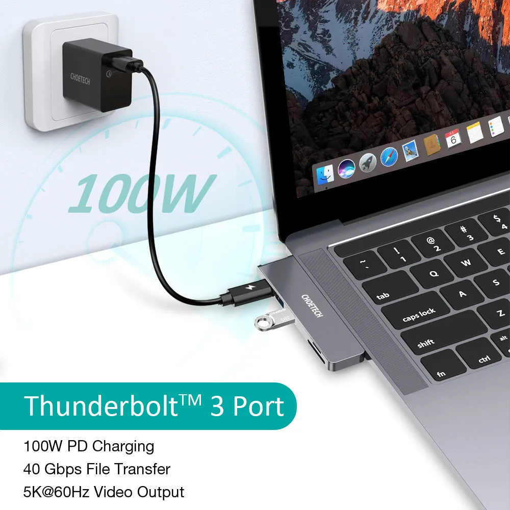 HUB-M14 Choetech 7-in-2 USB-C Multiport Adapter