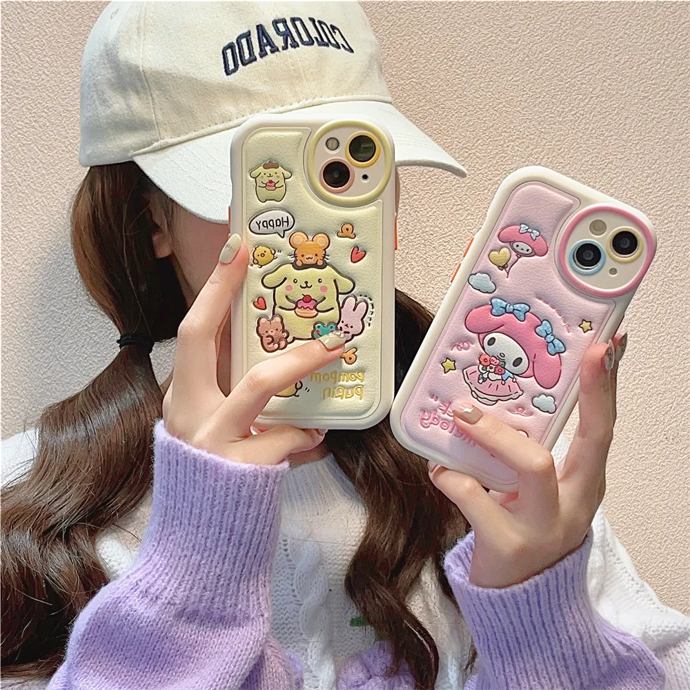 Japanese Cartoon MM CN PN Air Cushion iPhone Case 14 13 12 11 Pro Max Plus