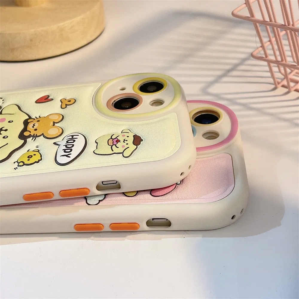 Japanese Cartoon MM CN PN Air Cushion iPhone Case 14 13 12 11 Pro Max Plus