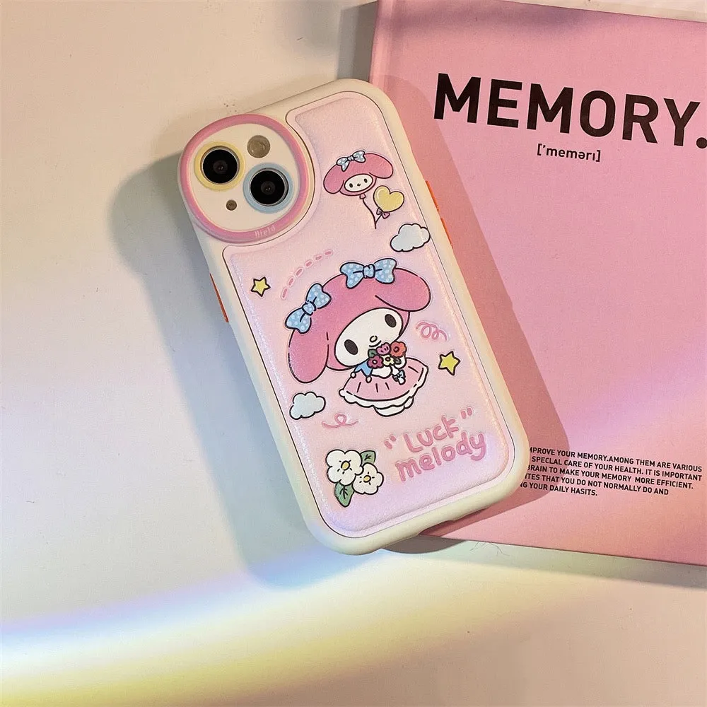 Japanese Cartoon MM CN PN Air Cushion iPhone Case 14 13 12 11 Pro Max Plus