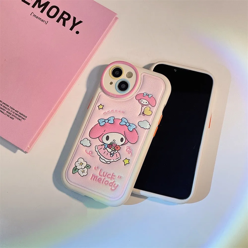 Japanese Cartoon MM CN PN Air Cushion iPhone Case 14 13 12 11 Pro Max Plus