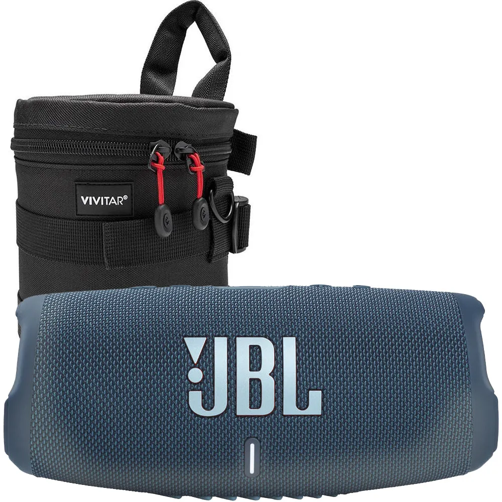 JBL Charge 5 Portable Waterproof Bluetooth Speaker with Powerbank (Blue)  10 Inches Case