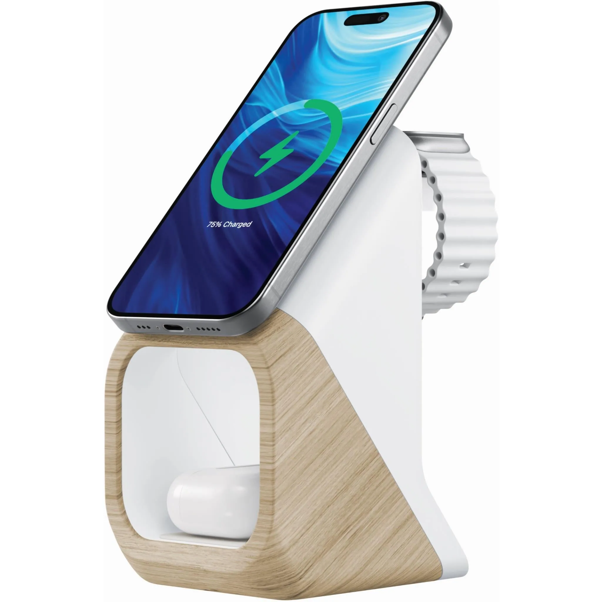 Journey Nova 3-in-1 Wireless Qi2 Charge Station (Timber)