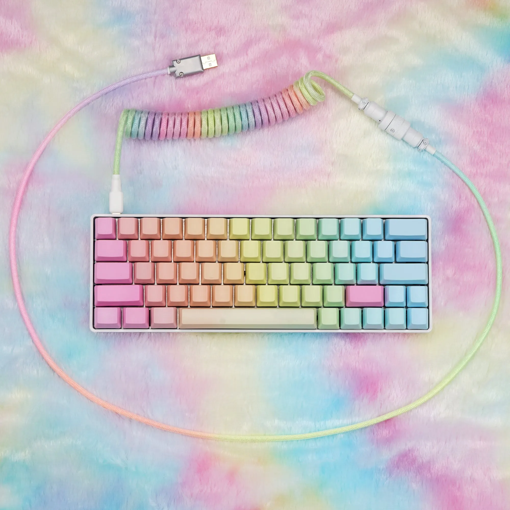 KBDfans Colorful Handmade Custom Mechanical Keyboard USB-C Cable