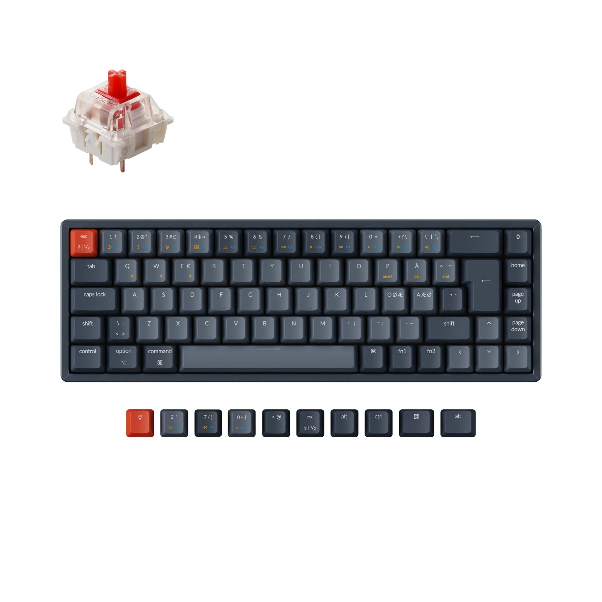 Keychron K6 Wireless Mechanical Keyboard (Nordic ISO Layout)