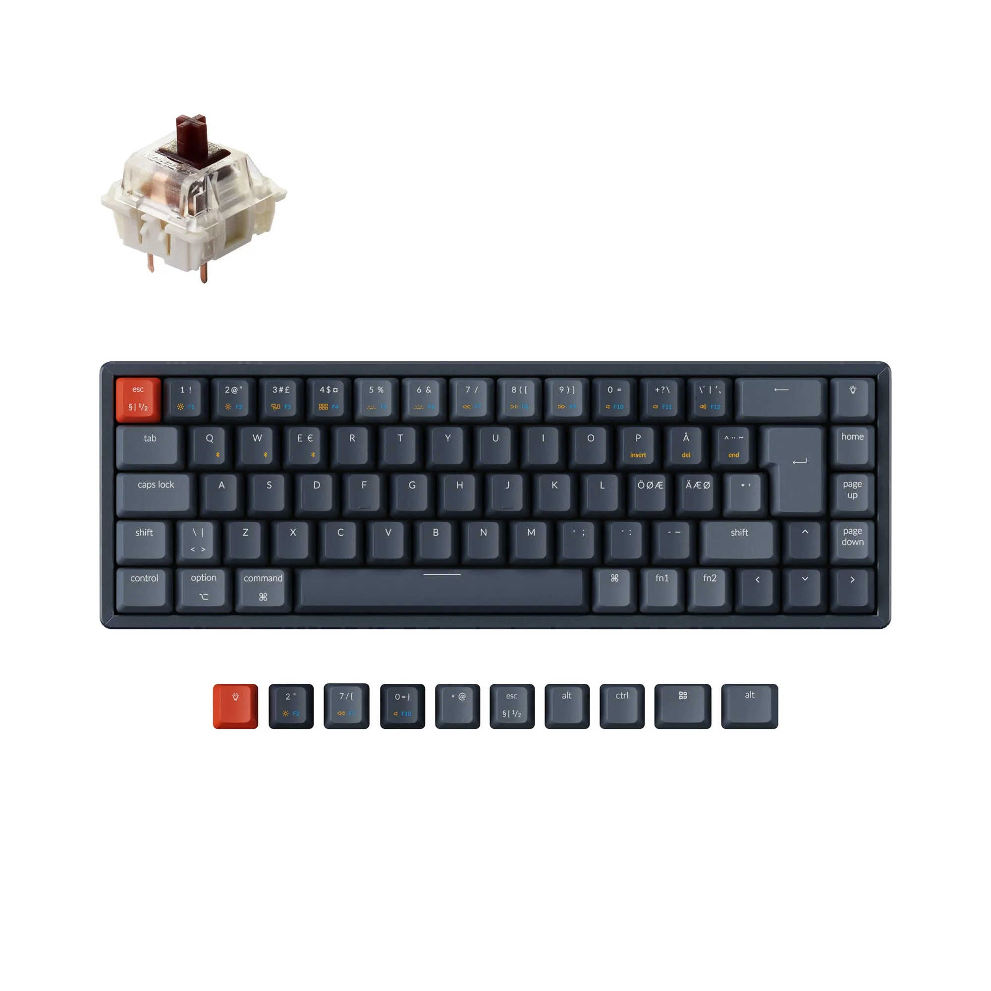 Keychron K6 Wireless Mechanical Keyboard (Nordic ISO Layout)