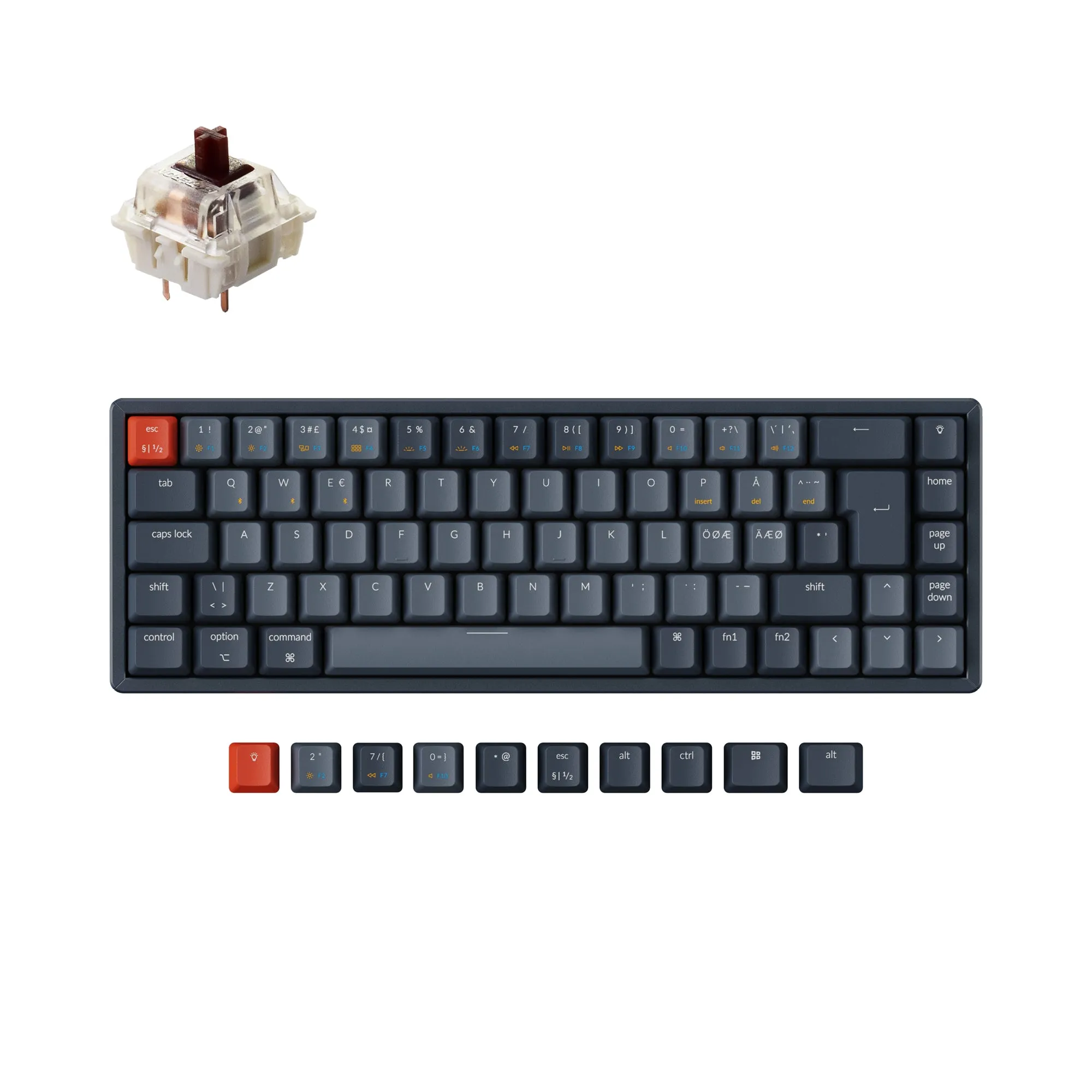 Keychron K6 Wireless Mechanical Keyboard (Nordic ISO Layout)