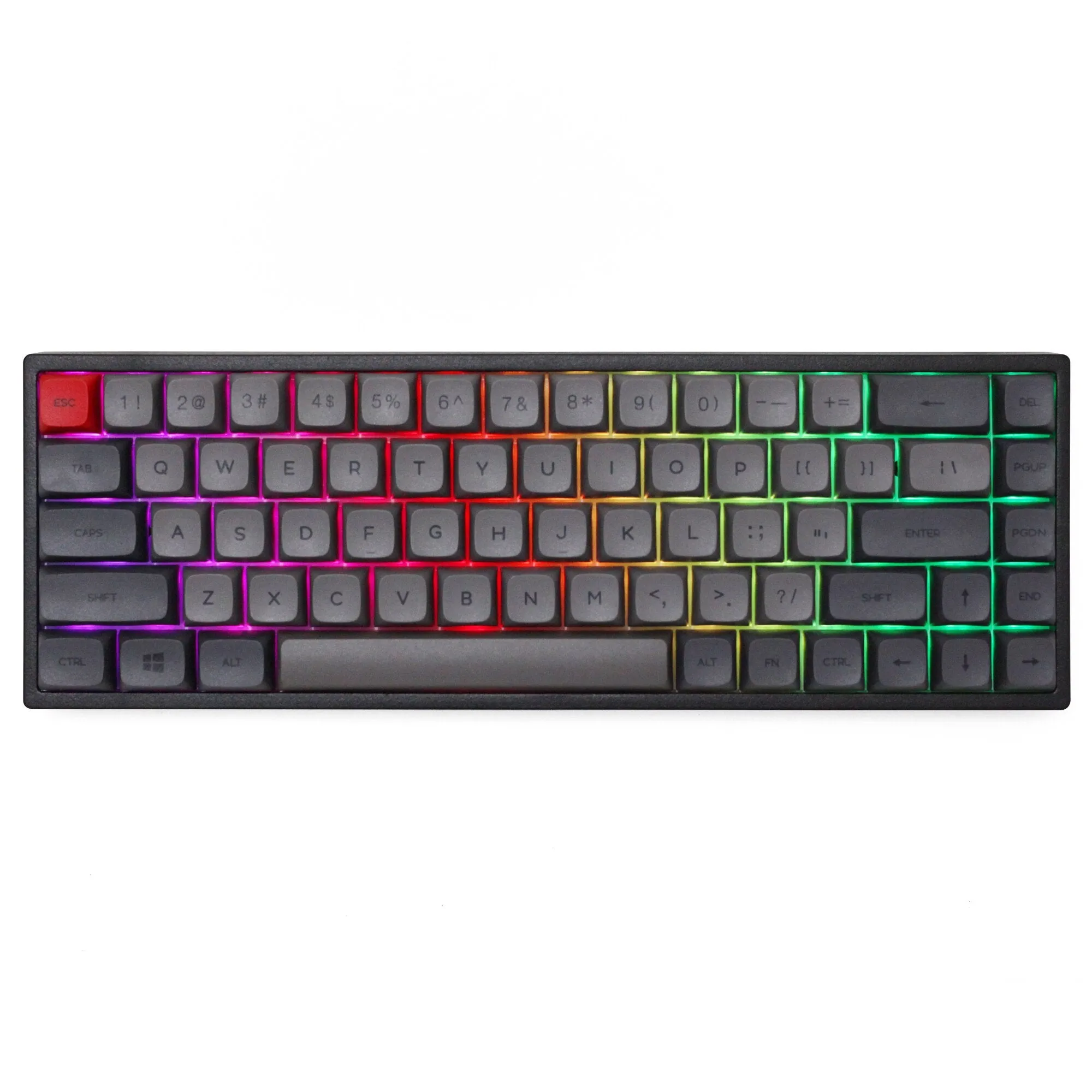 Keyhome KH68 68 key dual mode Bluetooth 5.0 Mechanical Keyboard 65% lighting effect RGB switch led type c software macro