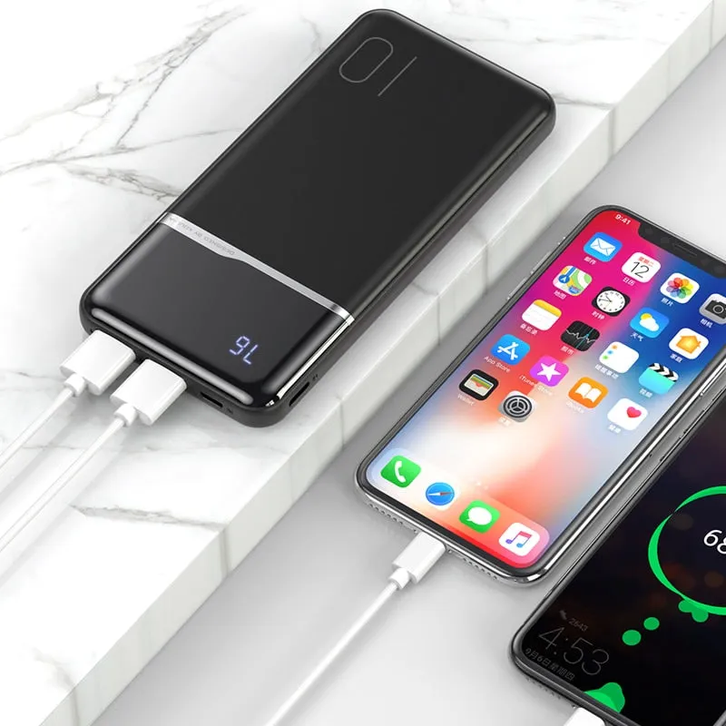 KUULAA Power Bank 10000mAh Portable Charging PowerBank 10000 mAh USB PoverBank External Battery Charger For Xiaomi Mi 9 8 iPhone