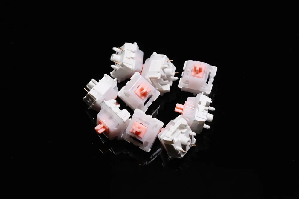 LCET Pink Sweet Heart Switch RGB Tactile 58g Switches For Mechanical keyboard mx stem 5pin pink wihte similar to holy panda