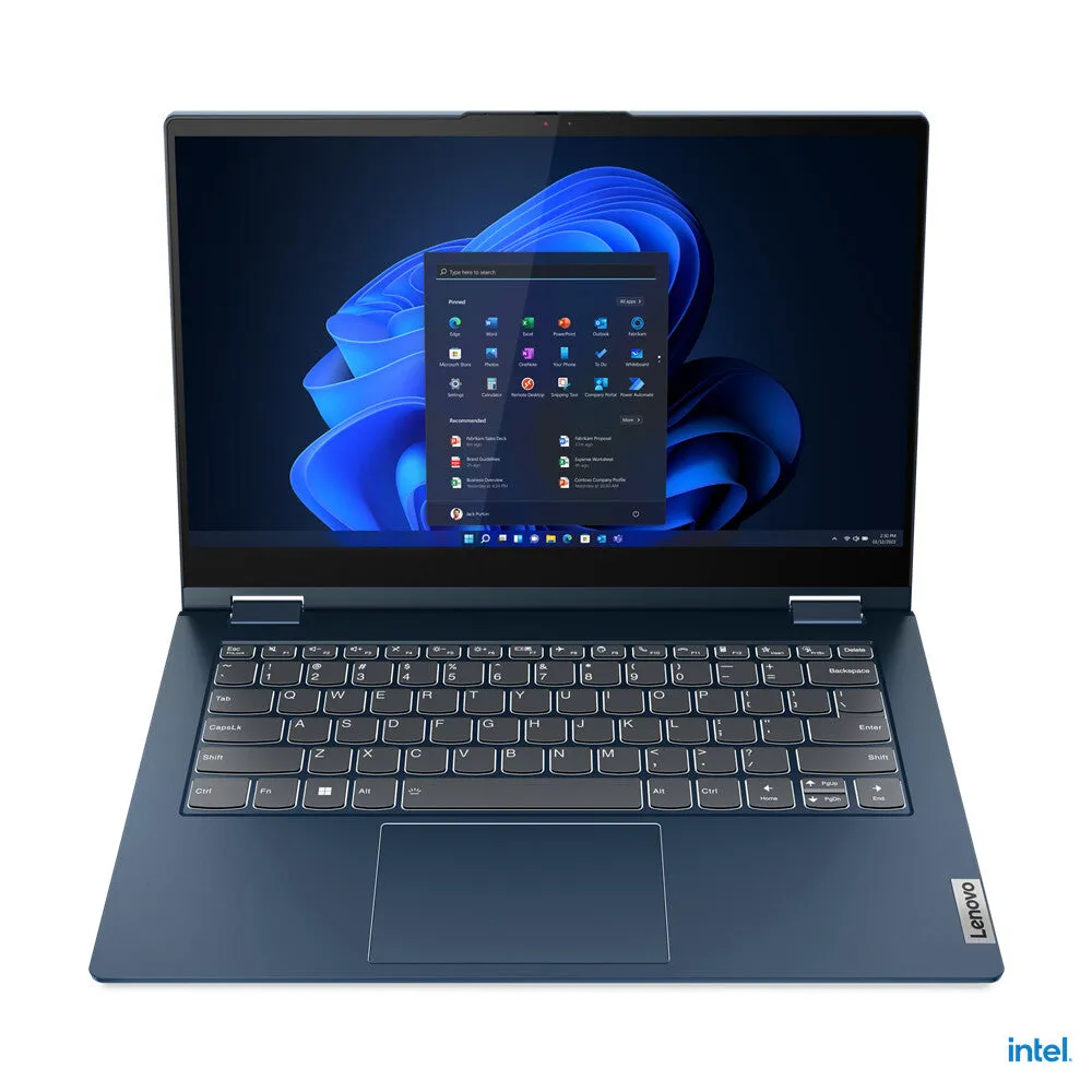 Lenovo ThinkBook 14s Yoga G2 IAP Intel® Core™ i7 i7-1255U Hybrid (2-in-1) 35.6 cm (14") Touchscreen Full HD 16 GB DDR4-SDRAM 512 GB SSD Wi-Fi 6 (802.11ax) Windows 11 Pro Blue