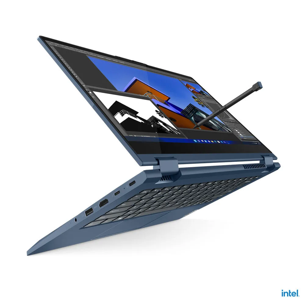 Lenovo ThinkBook 14s Yoga G2 IAP Intel® Core™ i7 i7-1255U Hybrid (2-in-1) 35.6 cm (14") Touchscreen Full HD 16 GB DDR4-SDRAM 512 GB SSD Wi-Fi 6 (802.11ax) Windows 11 Pro Blue