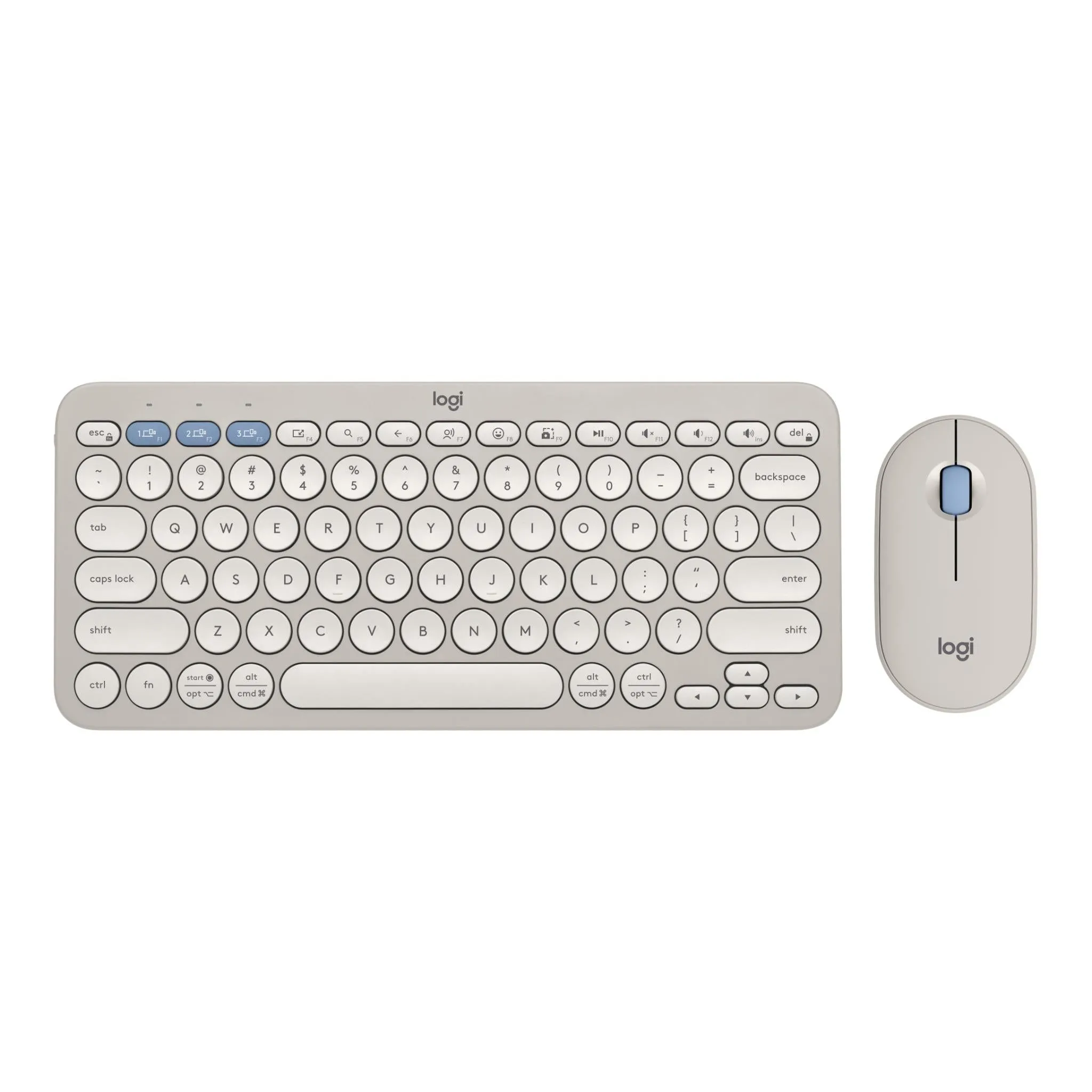 Logitech K380S Pebble 2 Combo Wireless Keyboard & Mouse (Sand)