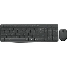 Logitech MK235 Wireless Keyboard & Mouse Combo, USB Wireless RF