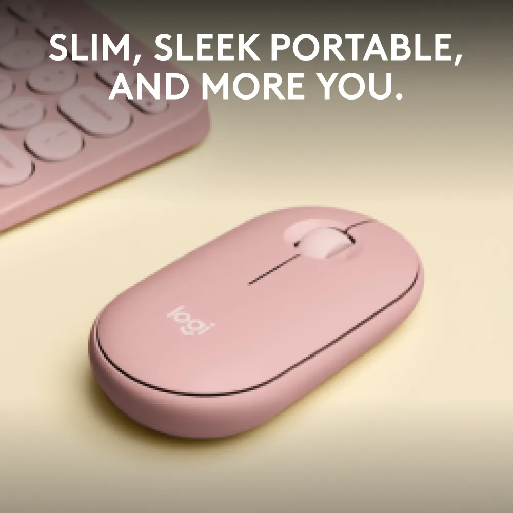 Logitech Pebble Mouse 2 M350S - Tonal Rose