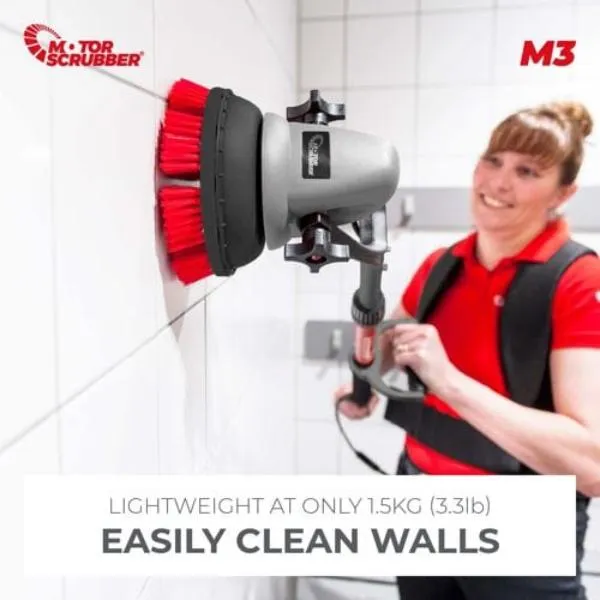 M3 MotorScrubber Cordless Powerful, Lightweight Floor Scrubber