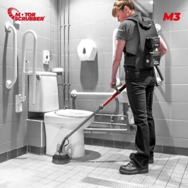 M3 MotorScrubber Cordless Powerful, Lightweight Floor Scrubber